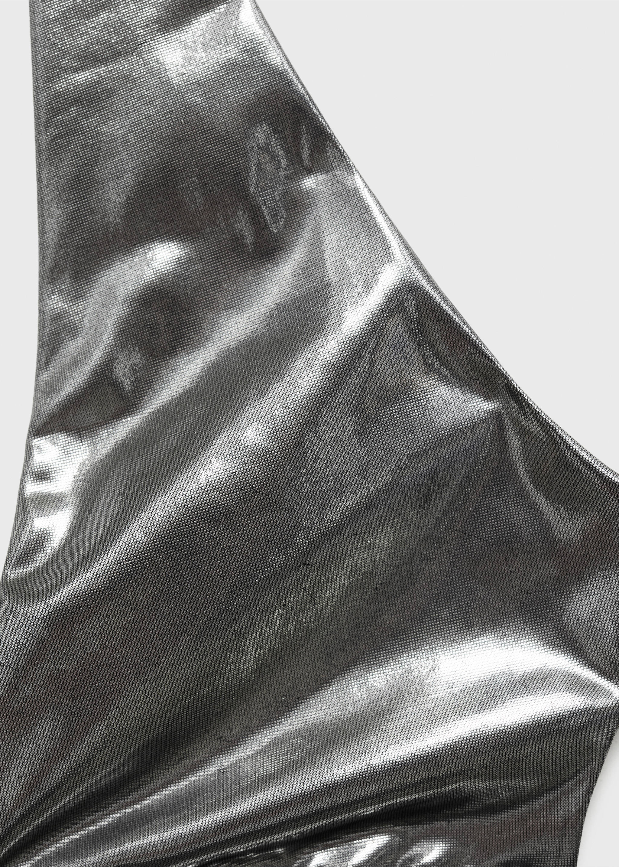 Metallic bikini top with cut-out - Details of the article 0, Silver. Ref: 17051263-00.