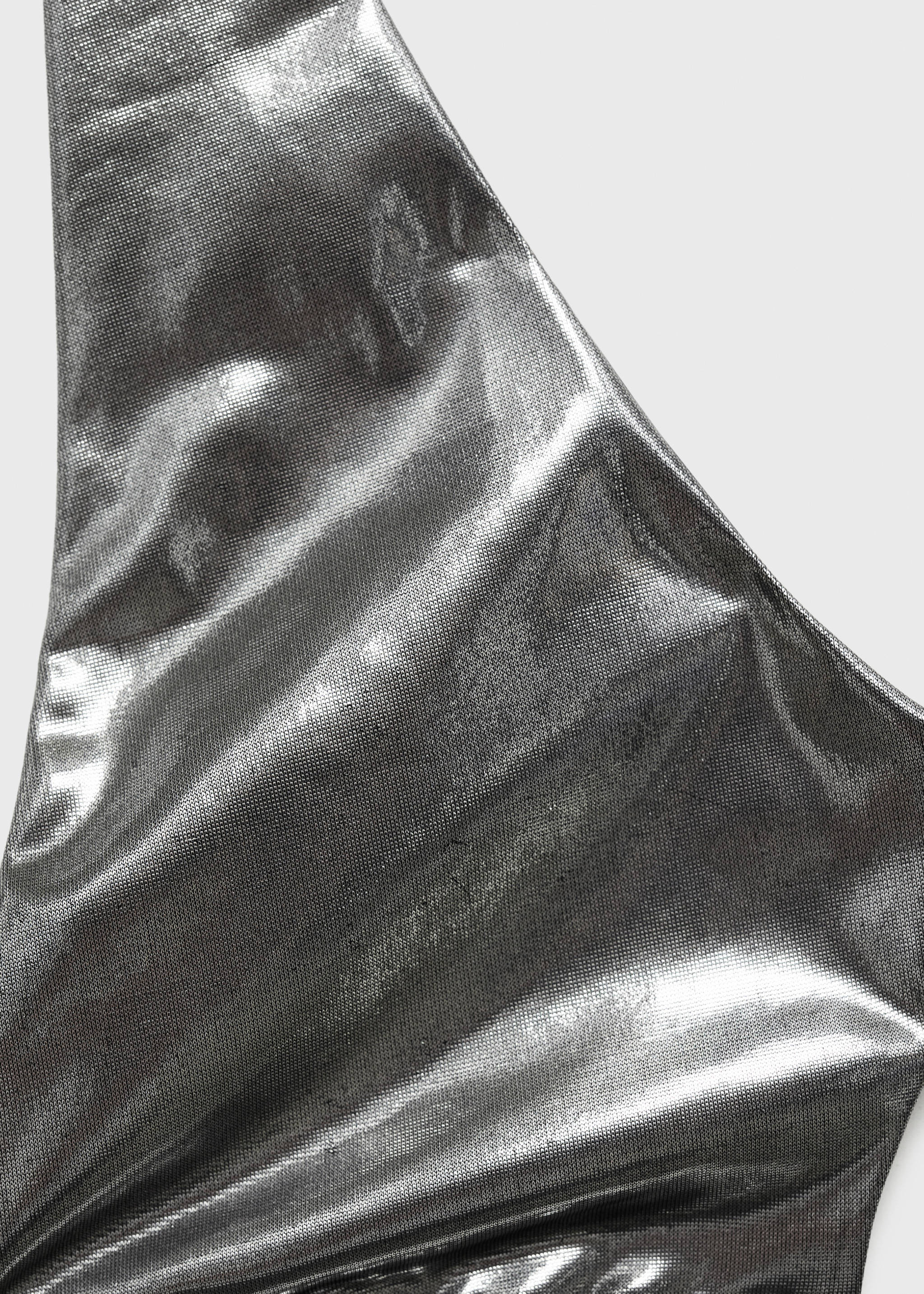 Metallic bikini top with cut-out - Details of the article 0