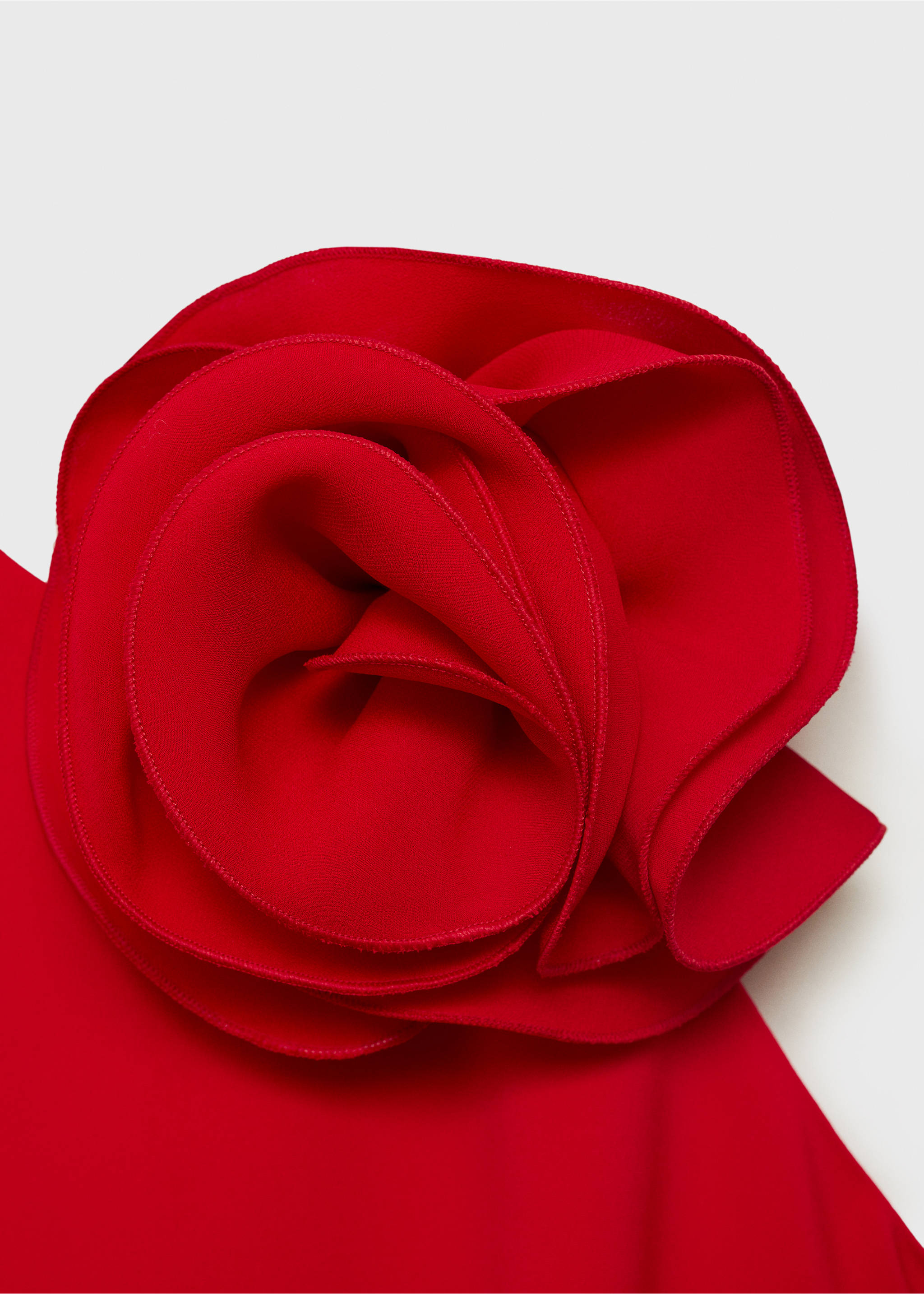 Maxi flower halter neck jumpsuit - Details of the article 8, Red. Ref: 17051264-00.