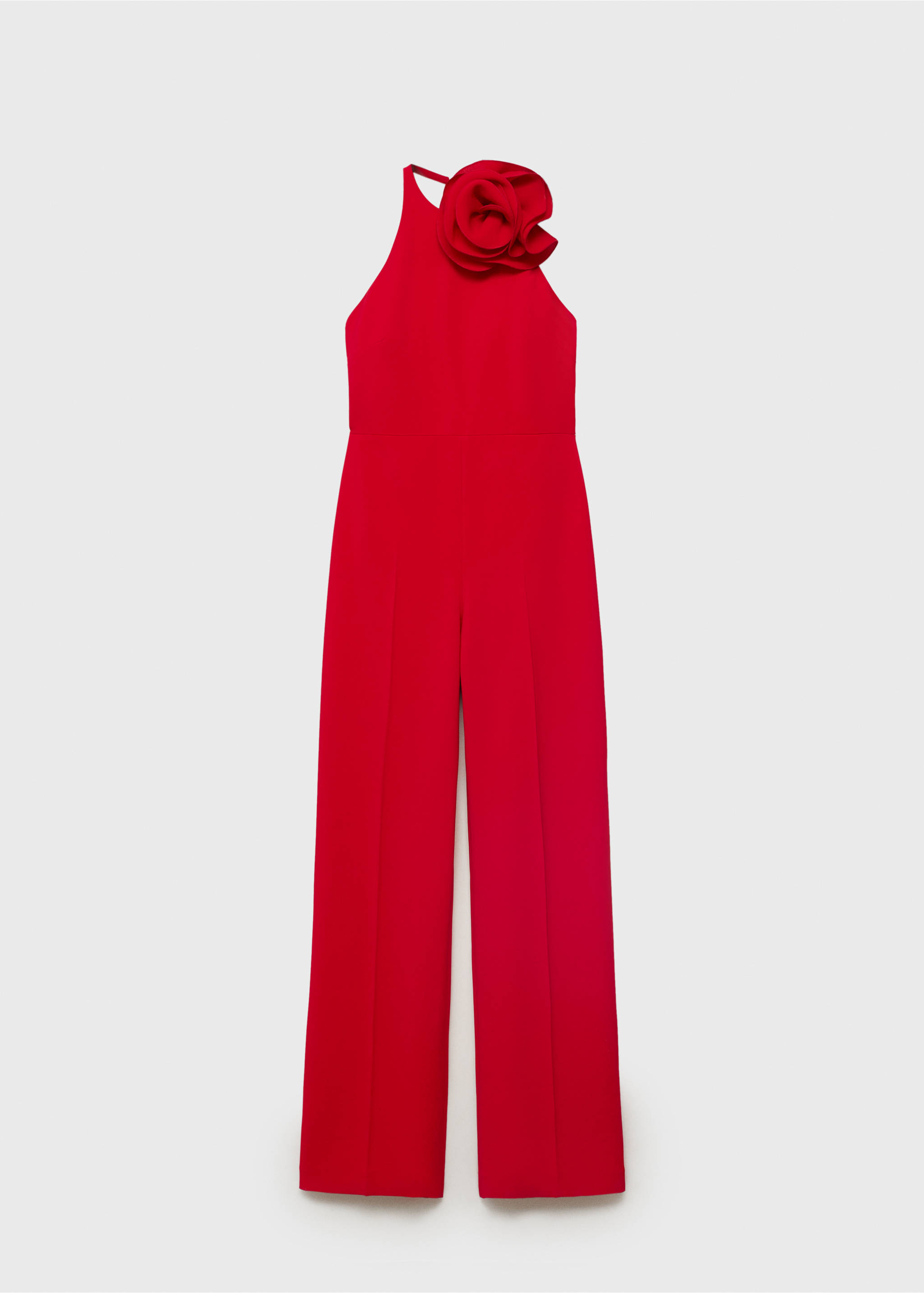 Maxi flower halter neck jumpsuit - Article without model, Red. Ref: 17051264-00.