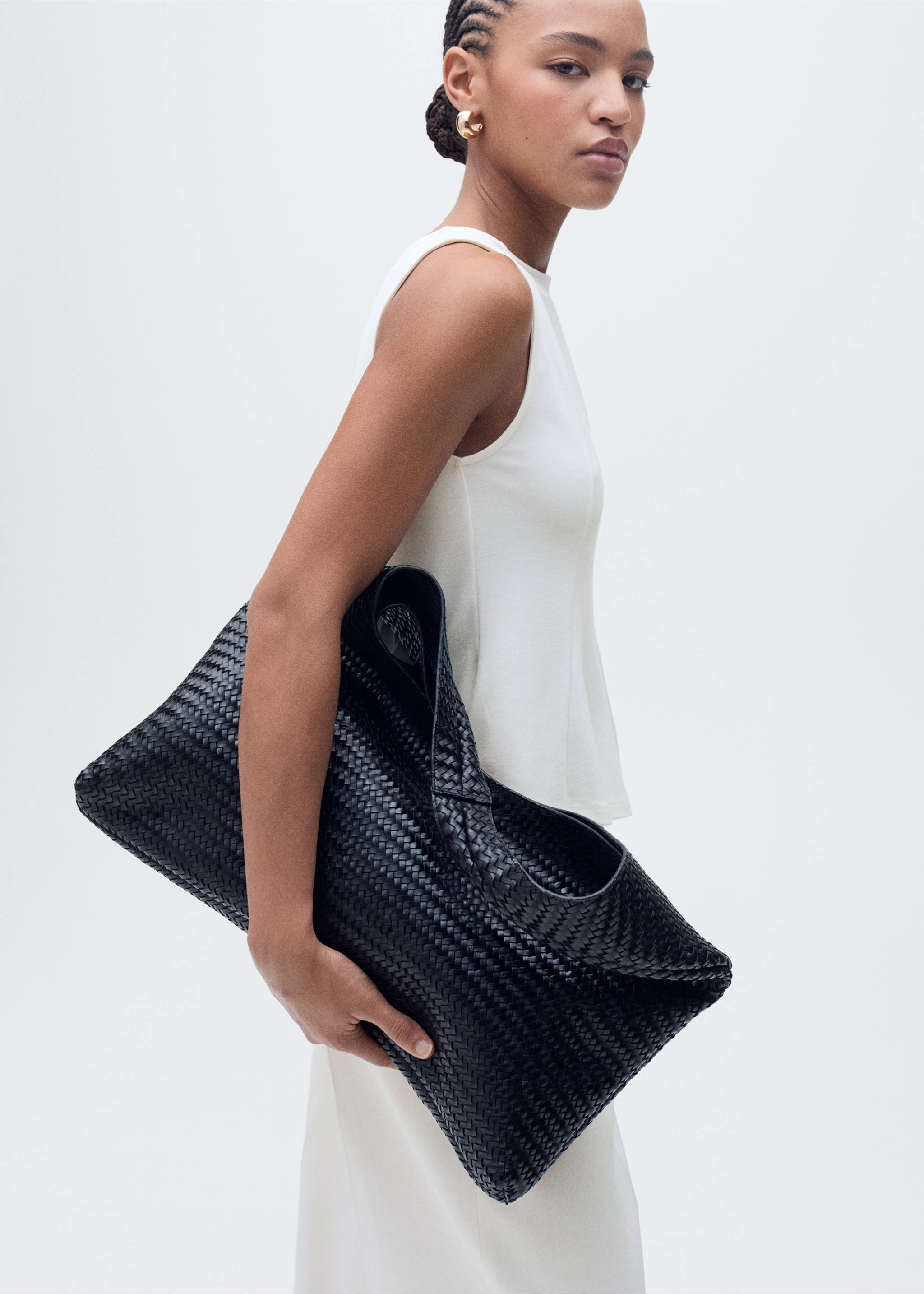 Peplum top with seam detail - Medium plane, White. Ref: 17051268-00.