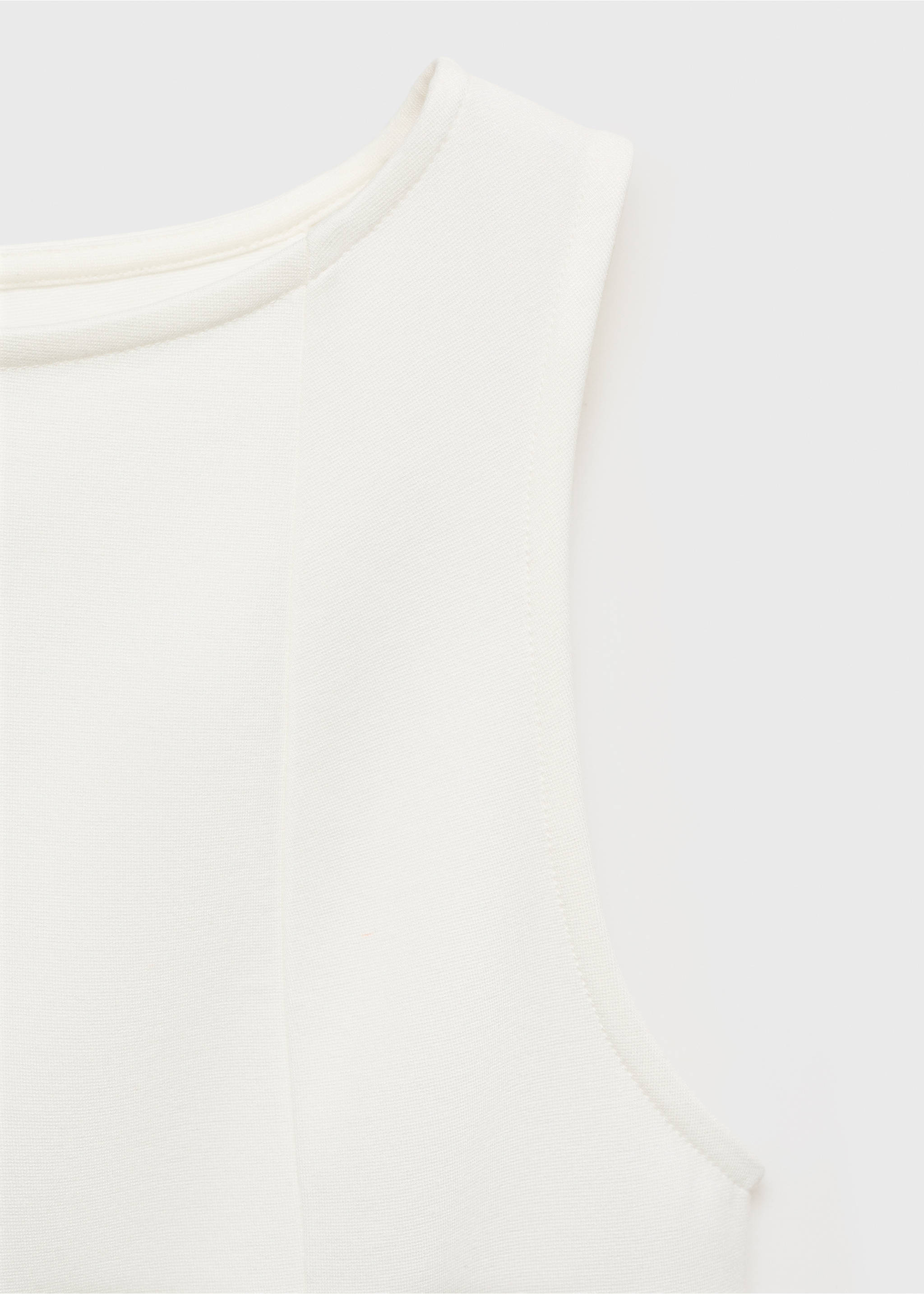 Peplum top with seam detail - Details of the article 8, White. Ref: 17051268-00.