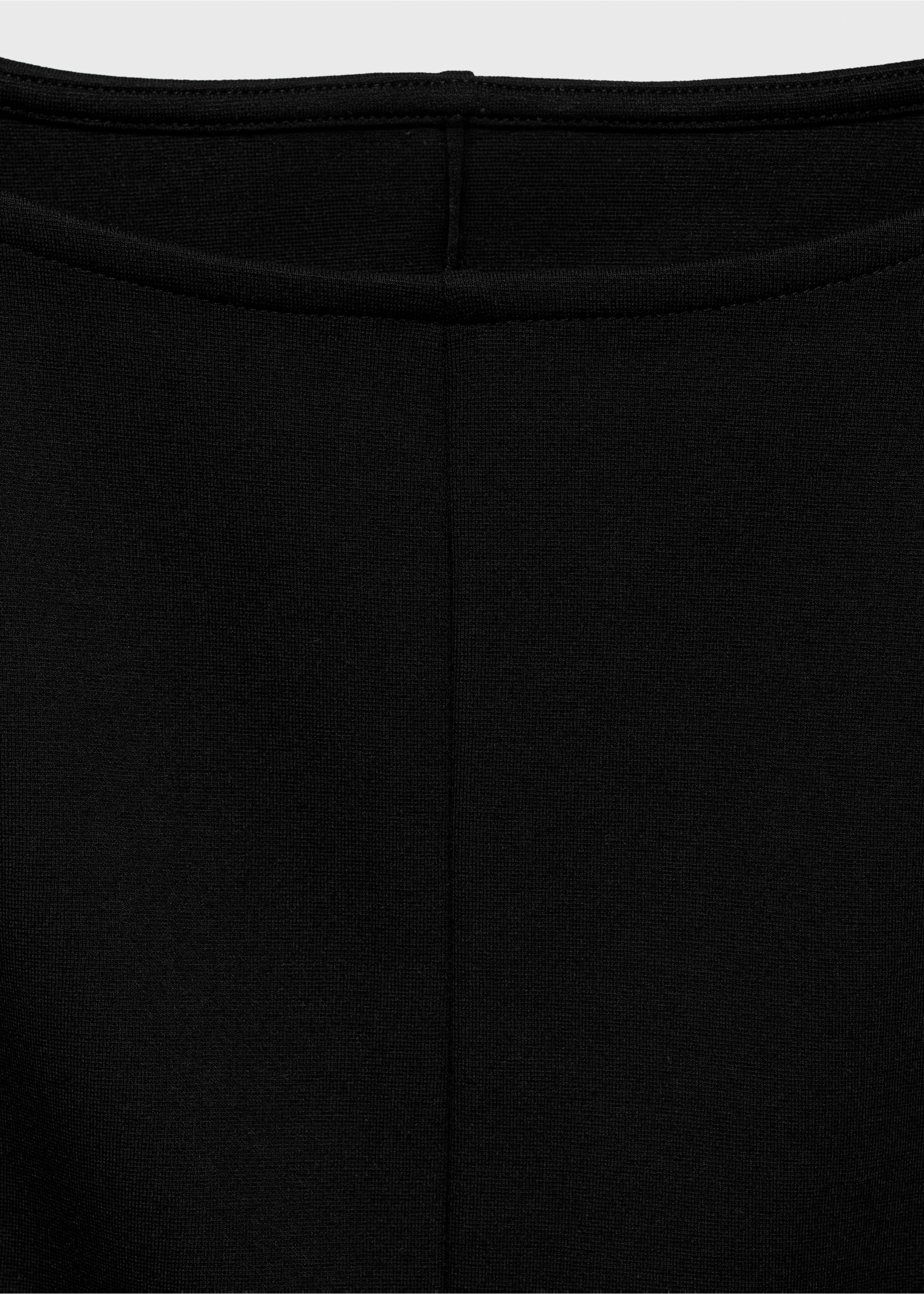 Peplum top with seam detail - Details of the article 8, Black. Ref: 17051268-00.