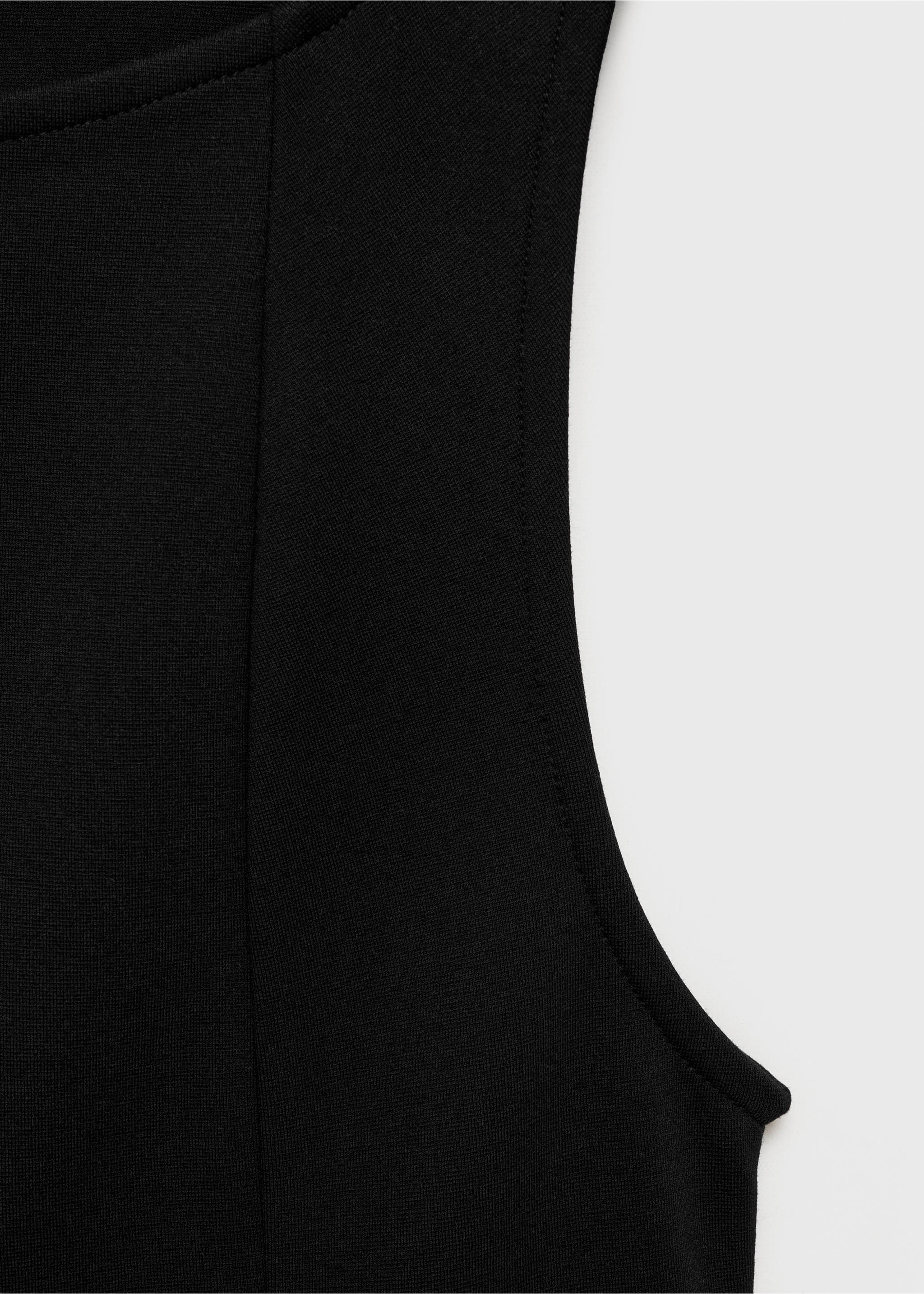 Peplum top with seam detail - Details of the article 0, Black. Ref: 17051268-00.
