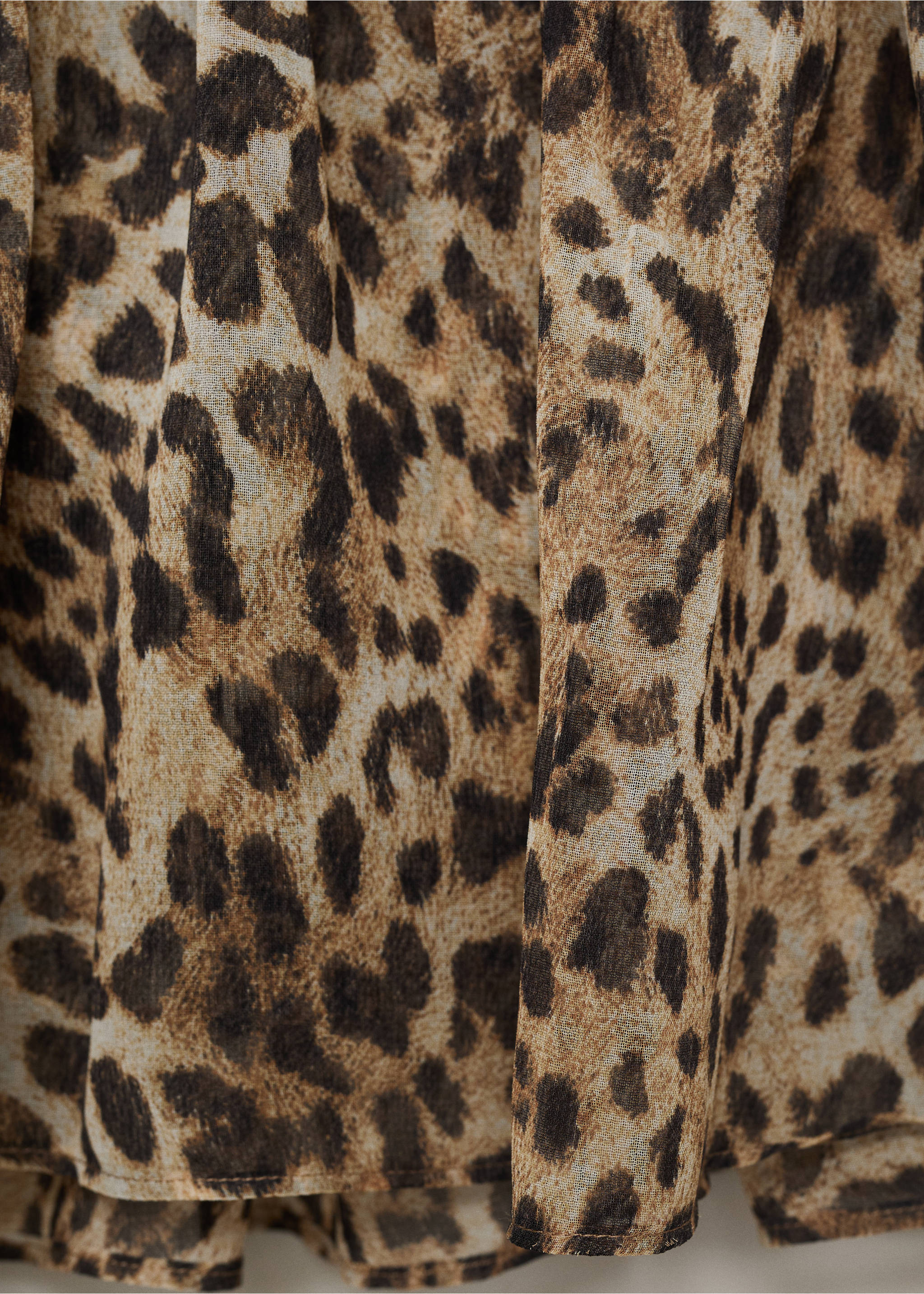 Animal-print crop top - Details of the article 0, Brown. Ref: 17051270-00.