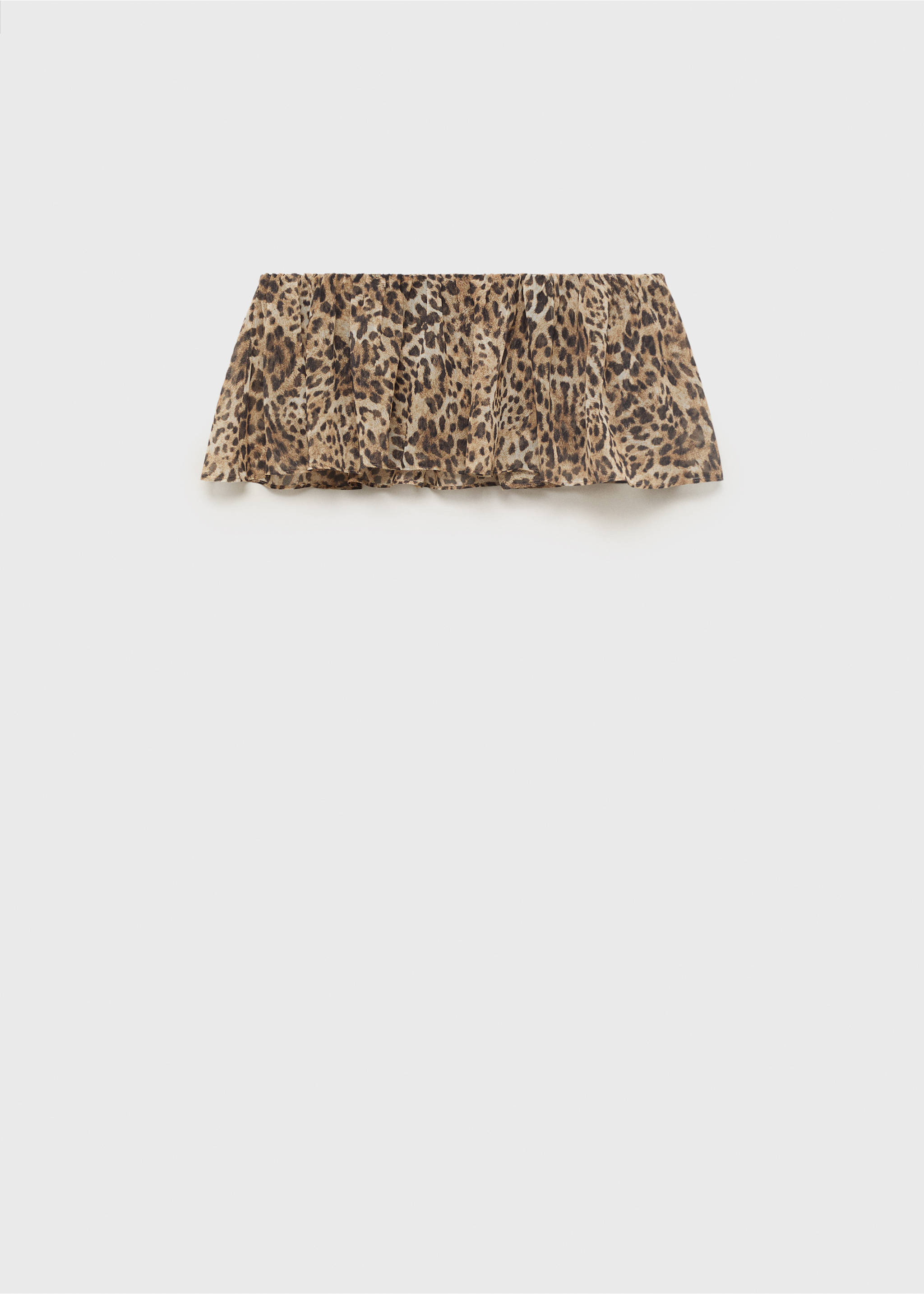 Animal-print crop top - Article without model, Brown. Ref: 17051270-00.