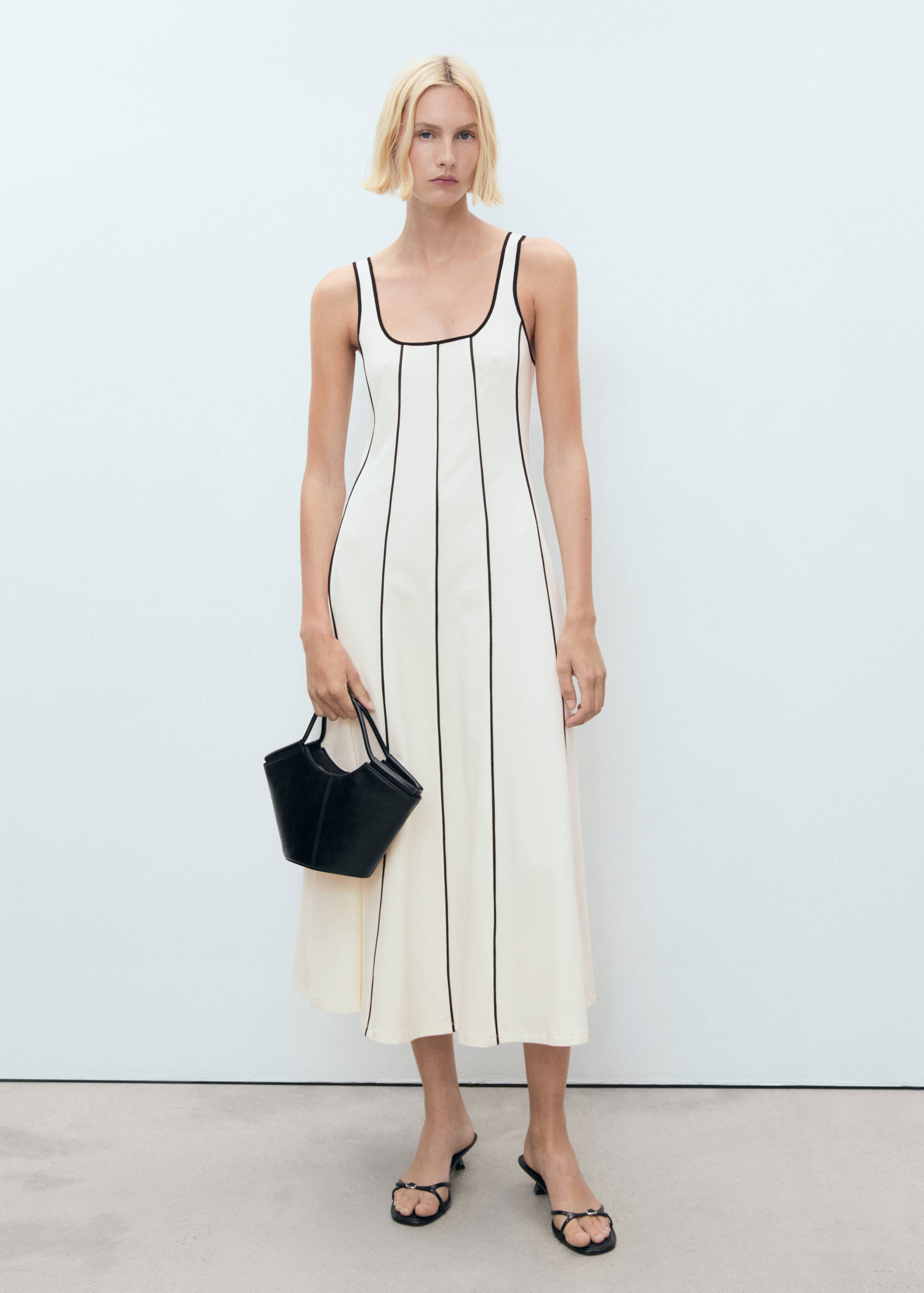 Striped cotton dress - General plane