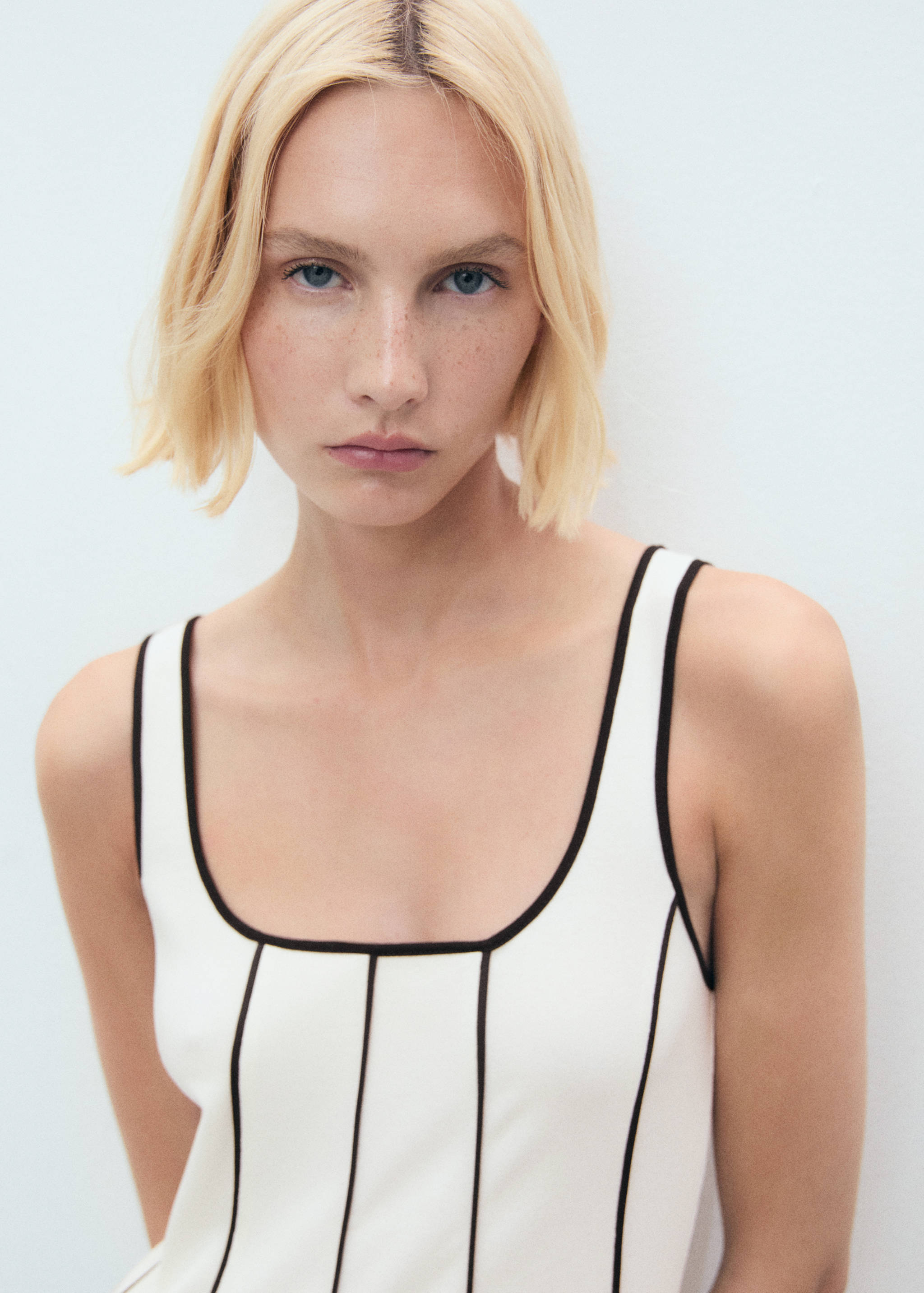 Striped cotton dress - Details of the article 1