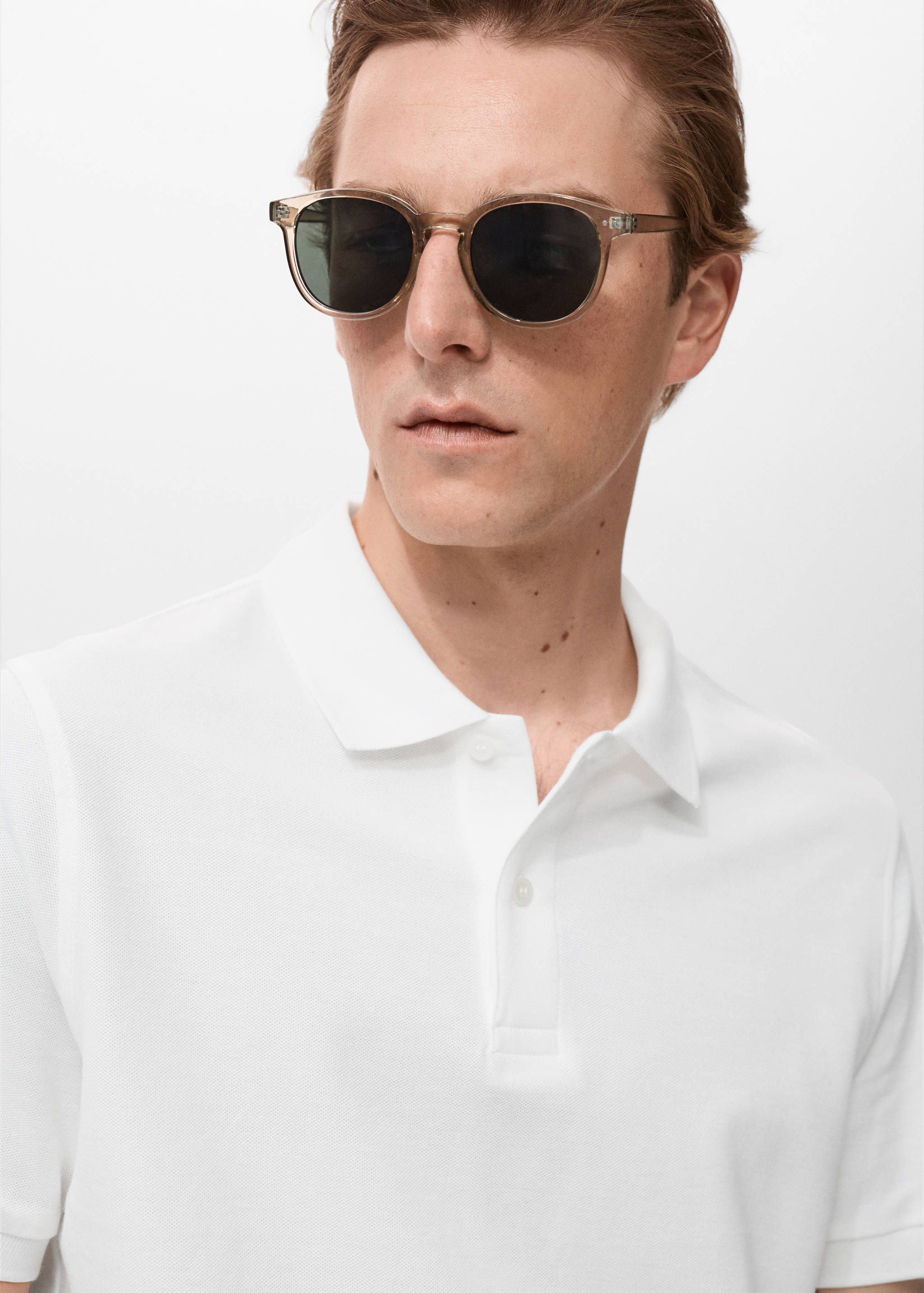 Regular-fit cotton piqué polo shirt - Details of the article 1