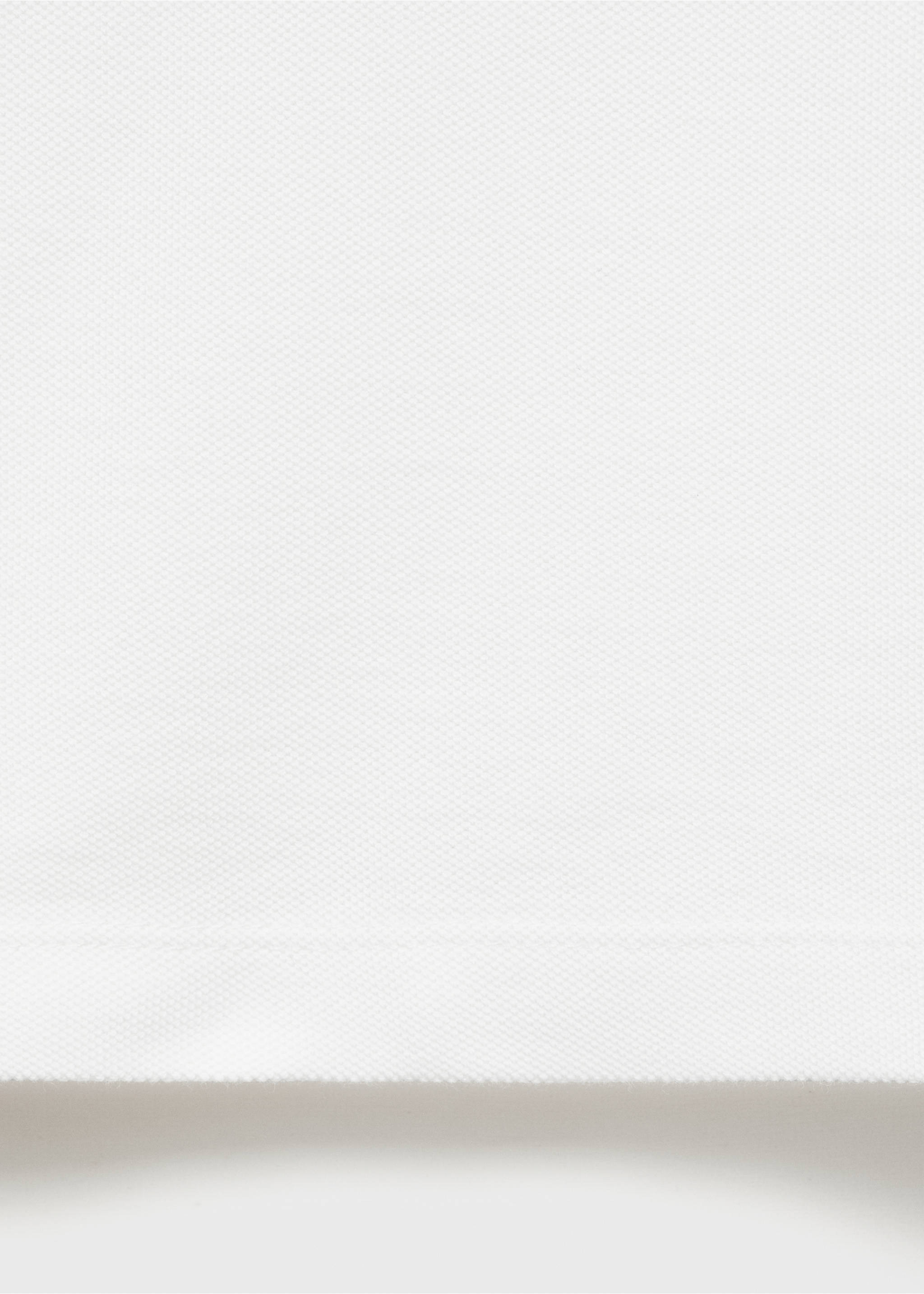 Regular-fit cotton piqué polo shirt - Details of the article 0, White. Ref: 17051273-00.