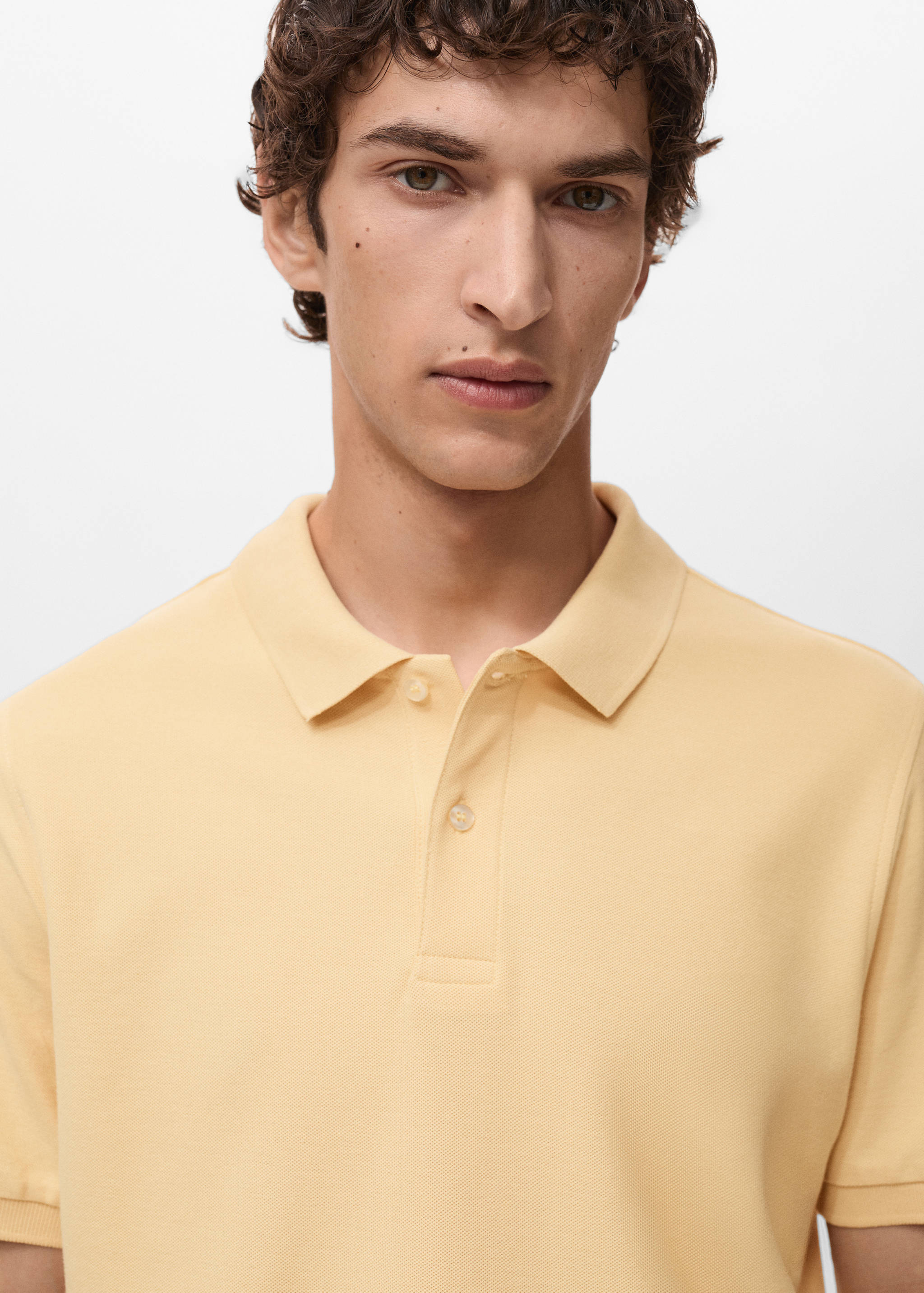 Regular-fit cotton piqué polo shirt - Details of the article 1