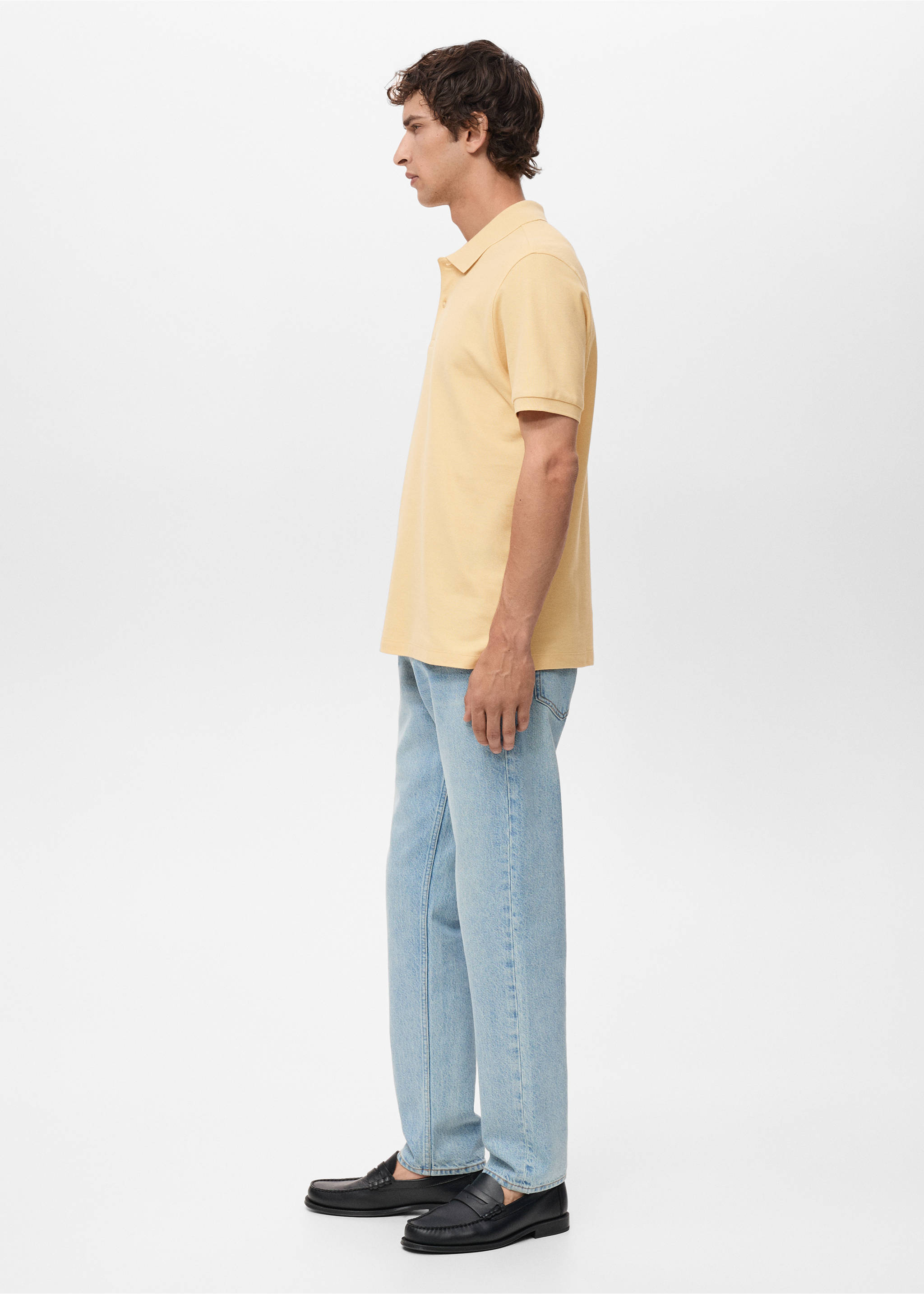 Polo regular fit algodón piqué - Detalle del artículo 2, Amarillo. Ref: 17051273-00.