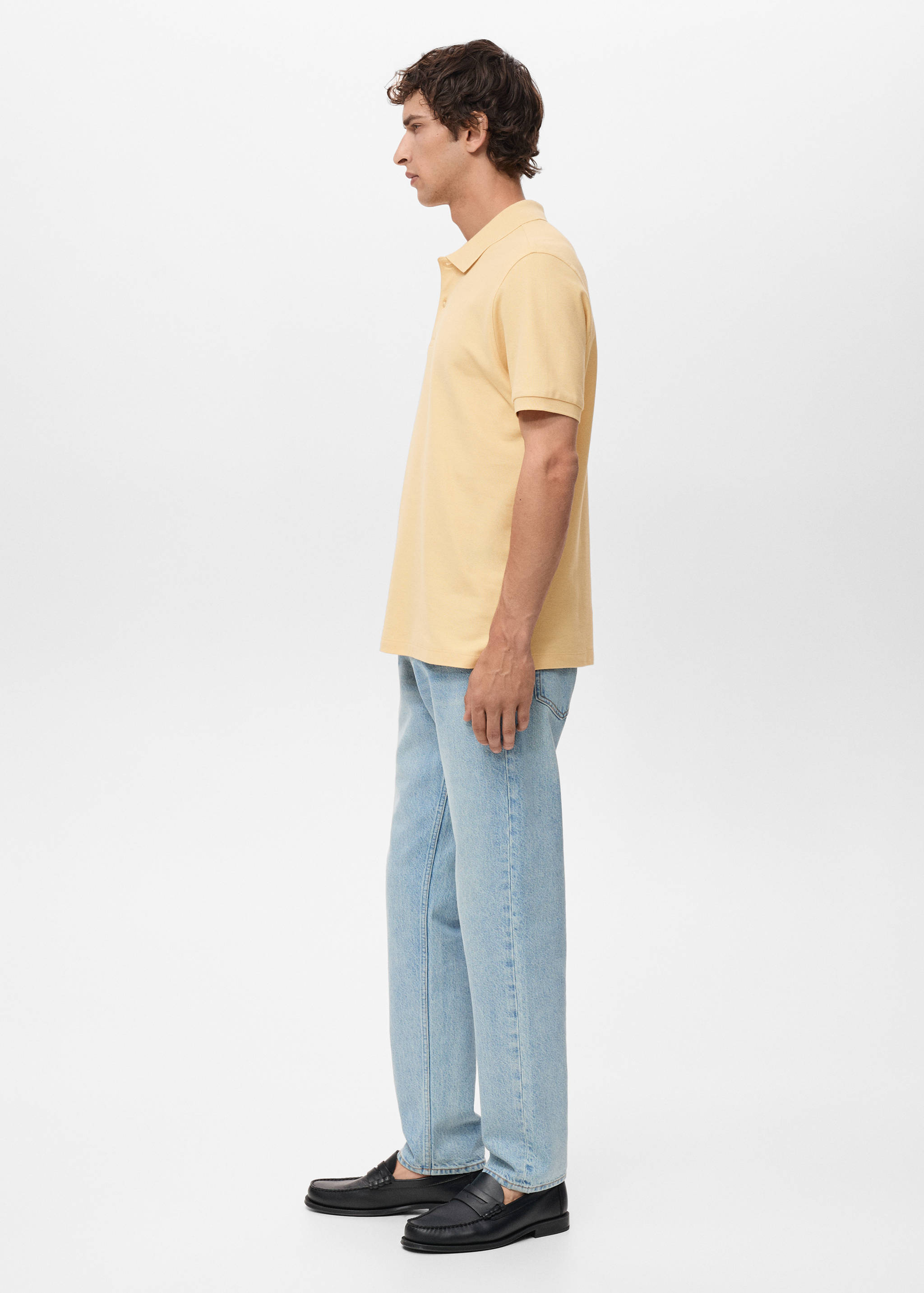 Regular-fit cotton piqué polo shirt - Details of the article 2