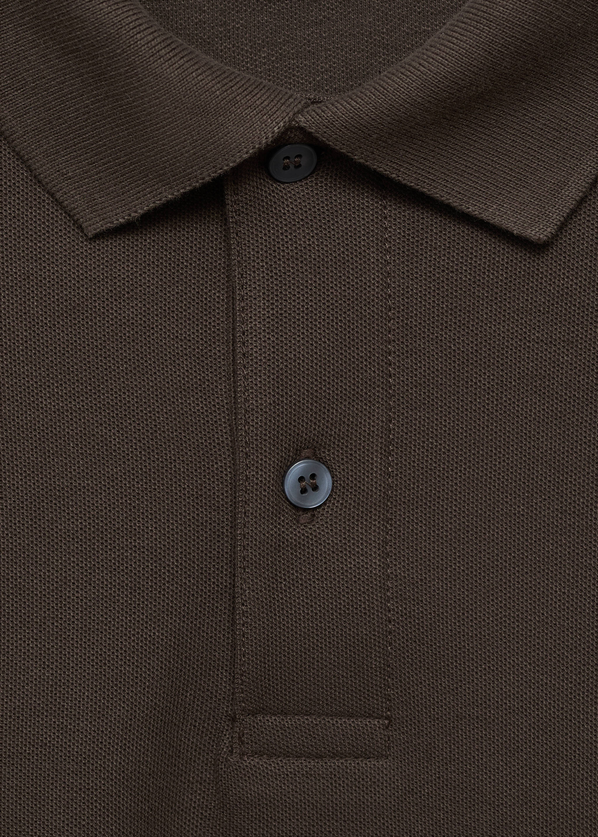 Regular-fit cotton piqué polo shirt - Details of the article 8