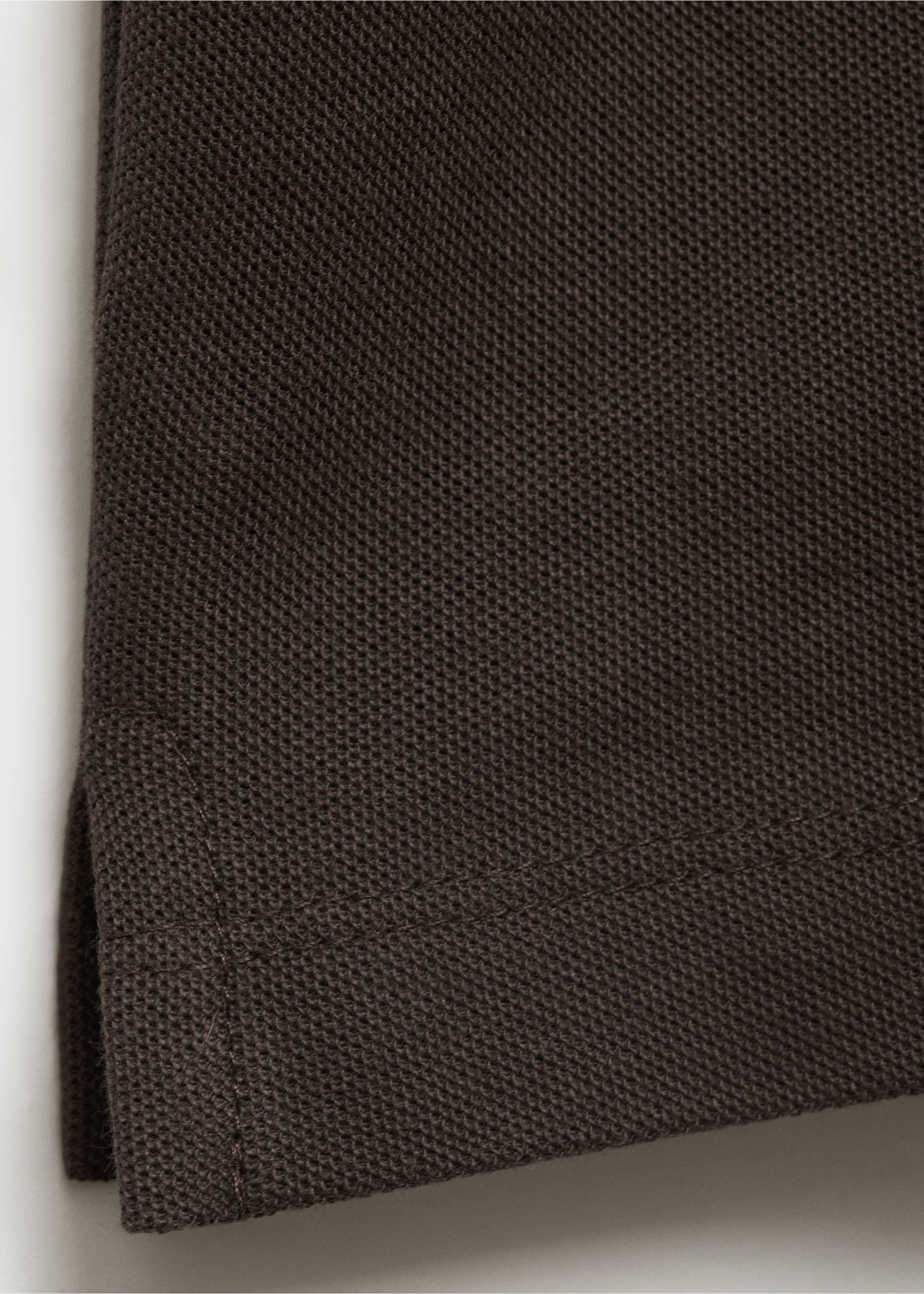 Regular-fit cotton piqué polo shirt - Details of the article 0, Chocolate. Ref: 17051273-00.