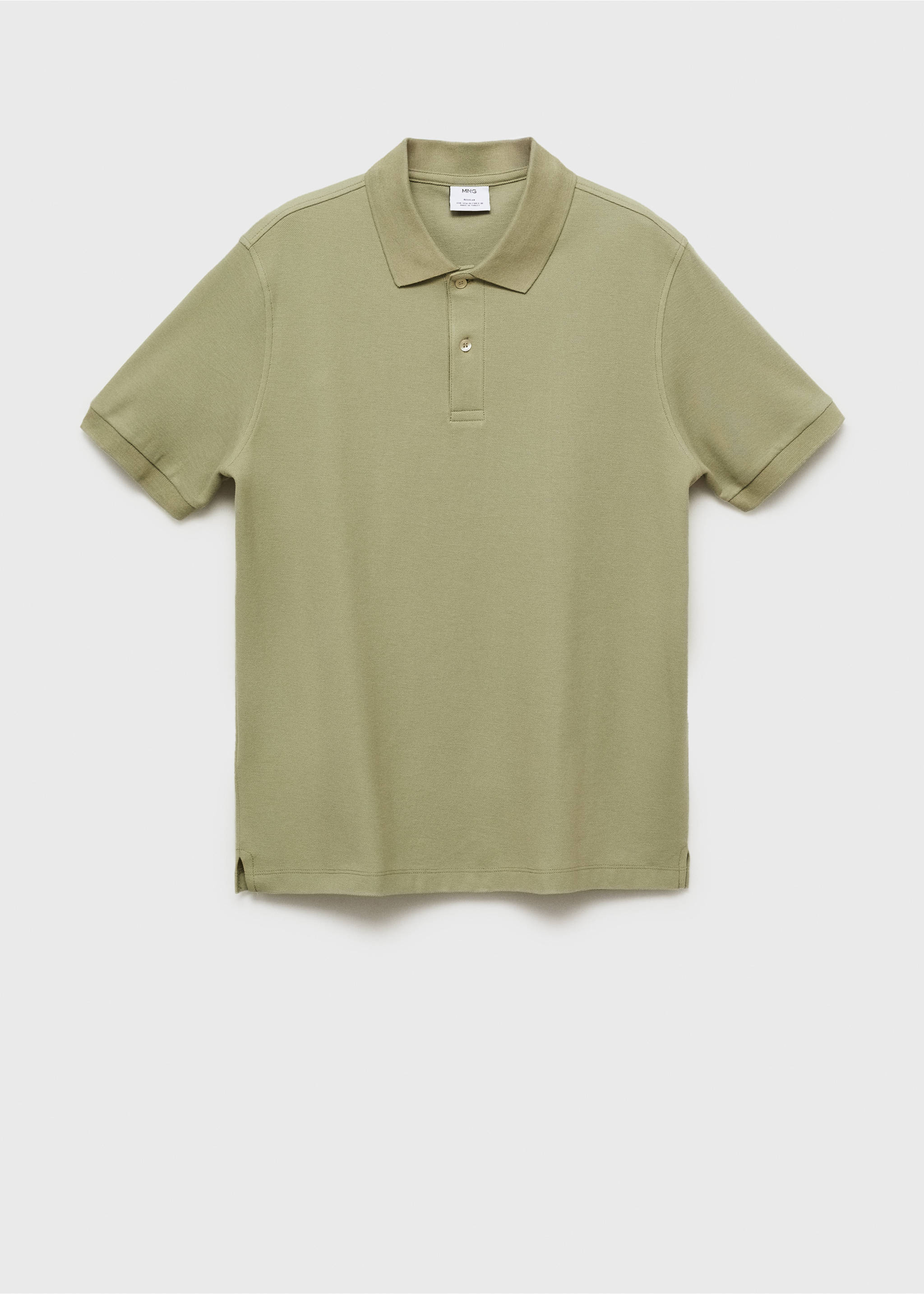Regular-fit cotton piqué polo shirt - Article without model, Khaki. Ref: 17051273-00.