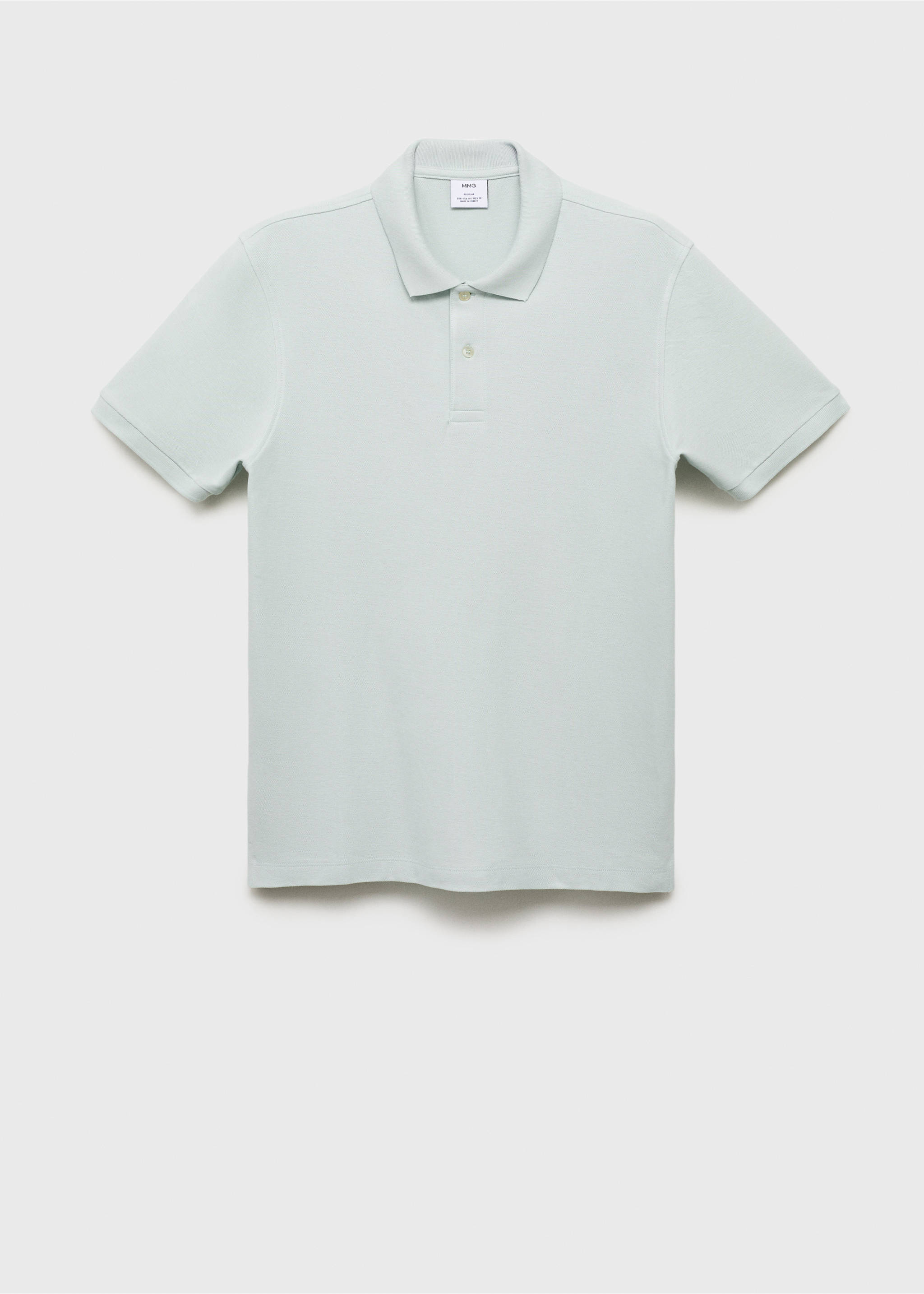 Regular-fit cotton piqué polo shirt - Article without model, Sky Blue. Ref: 17051273-00.
