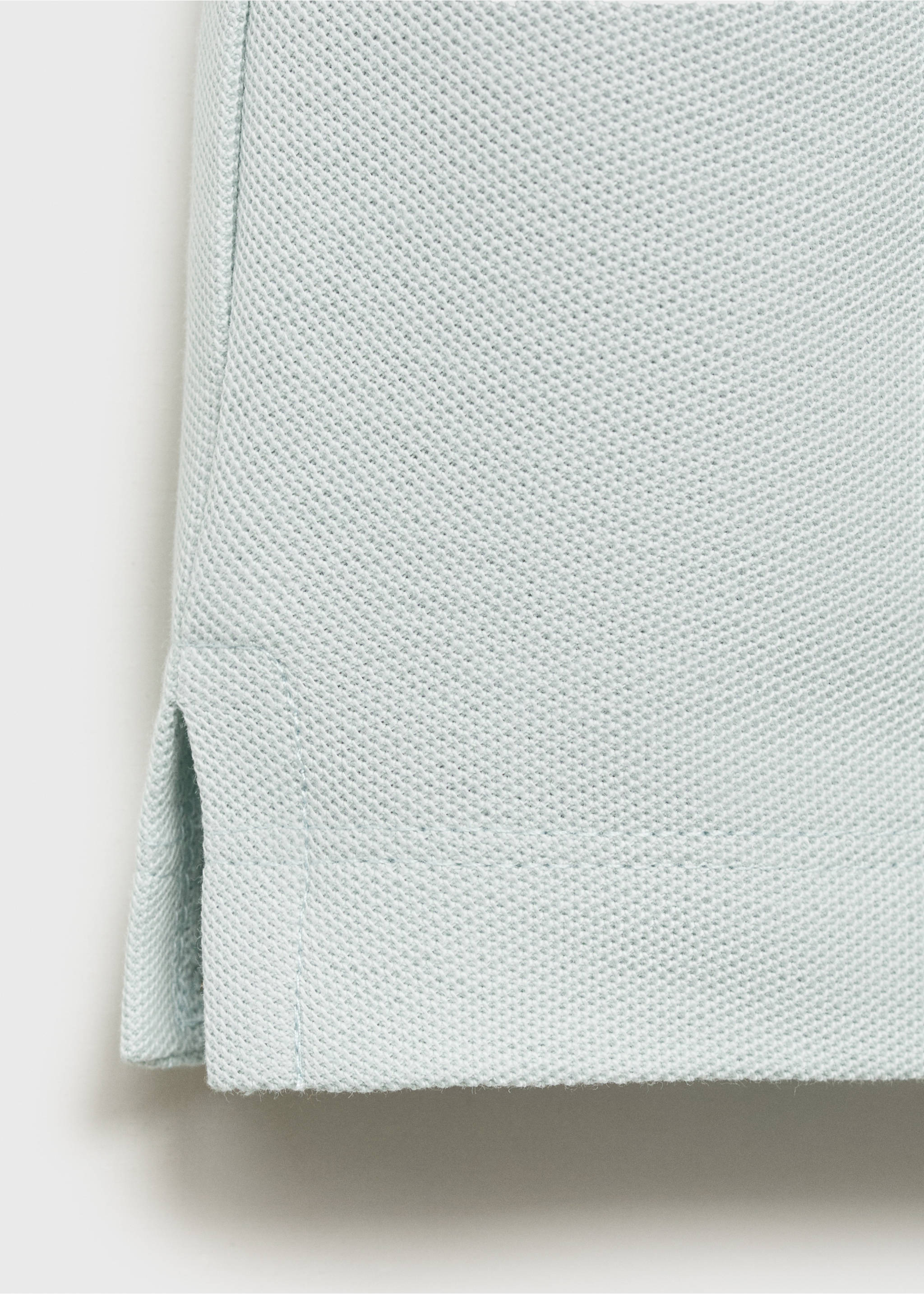 Regular-fit cotton piqué polo shirt - Details of the article 0, Sky Blue. Ref: 17051273-00.