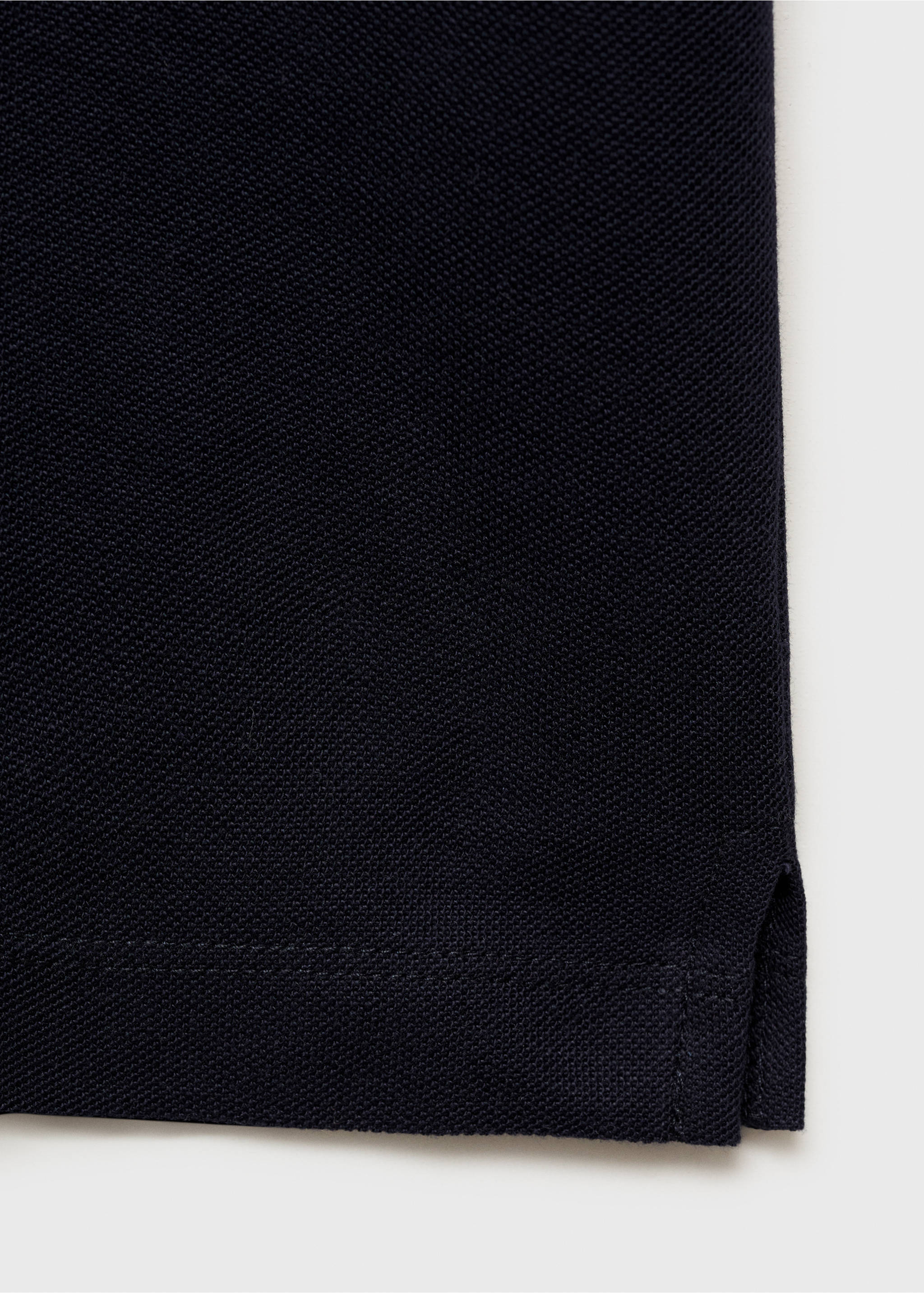 Regular-fit cotton piqué polo shirt - Details of the article 0, Dark Navy. Ref: 17051273-00.