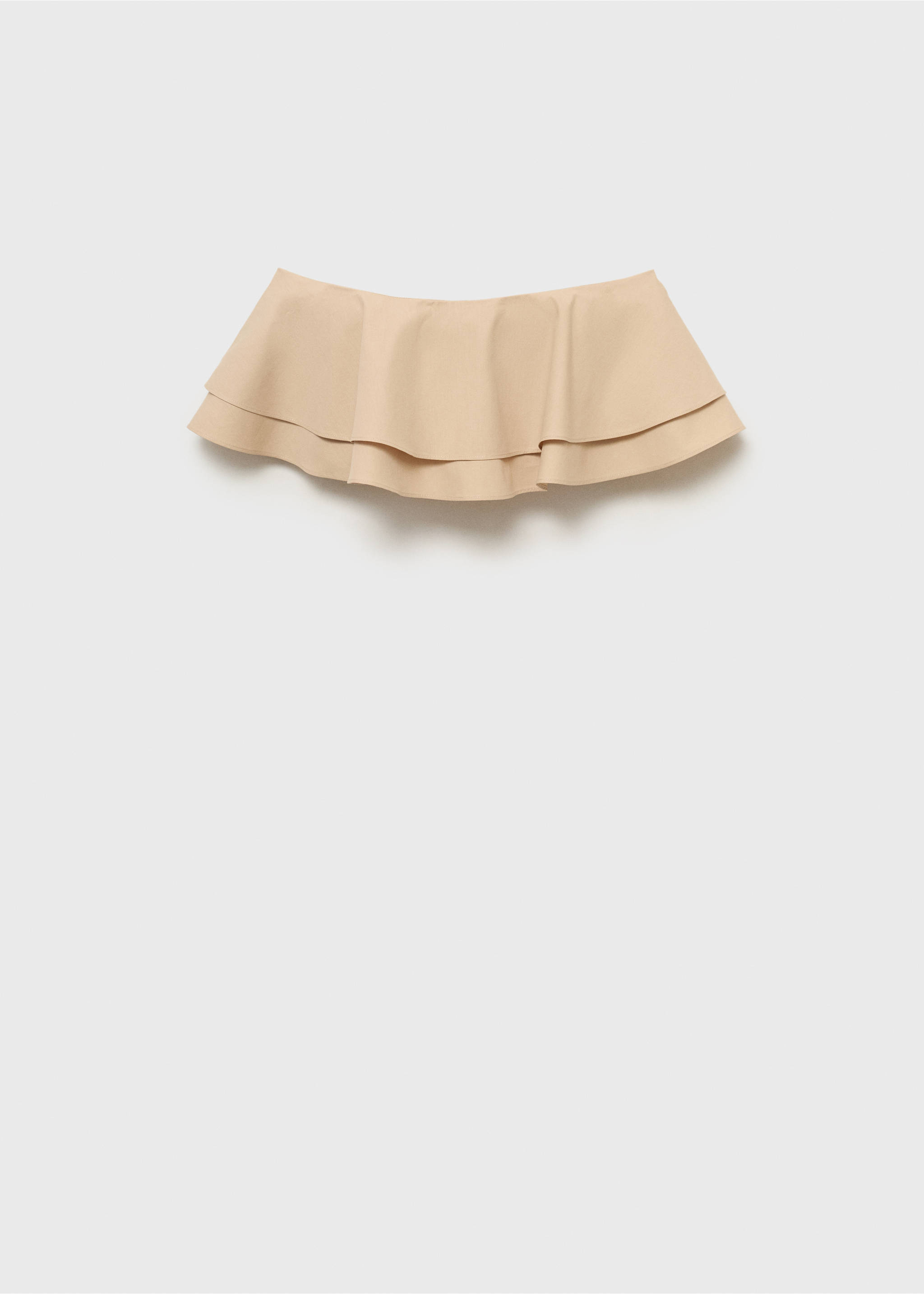 Strapless top with ruffles - Article without model, Beige. Ref: 17051274-00.