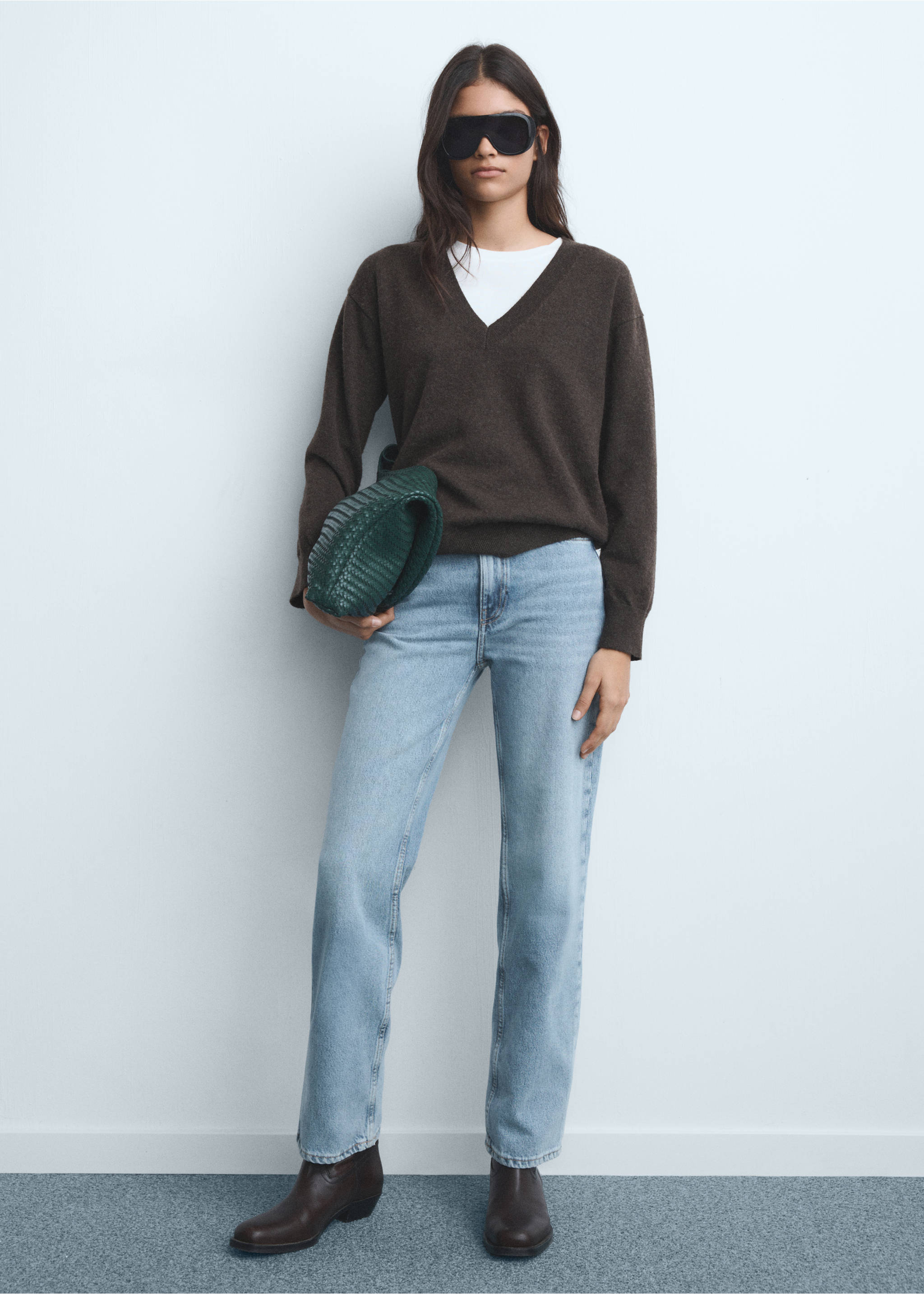 Matilda medium-rise straight-fit jeans - General plane, Medium Blue. Ref: 17051285-00.