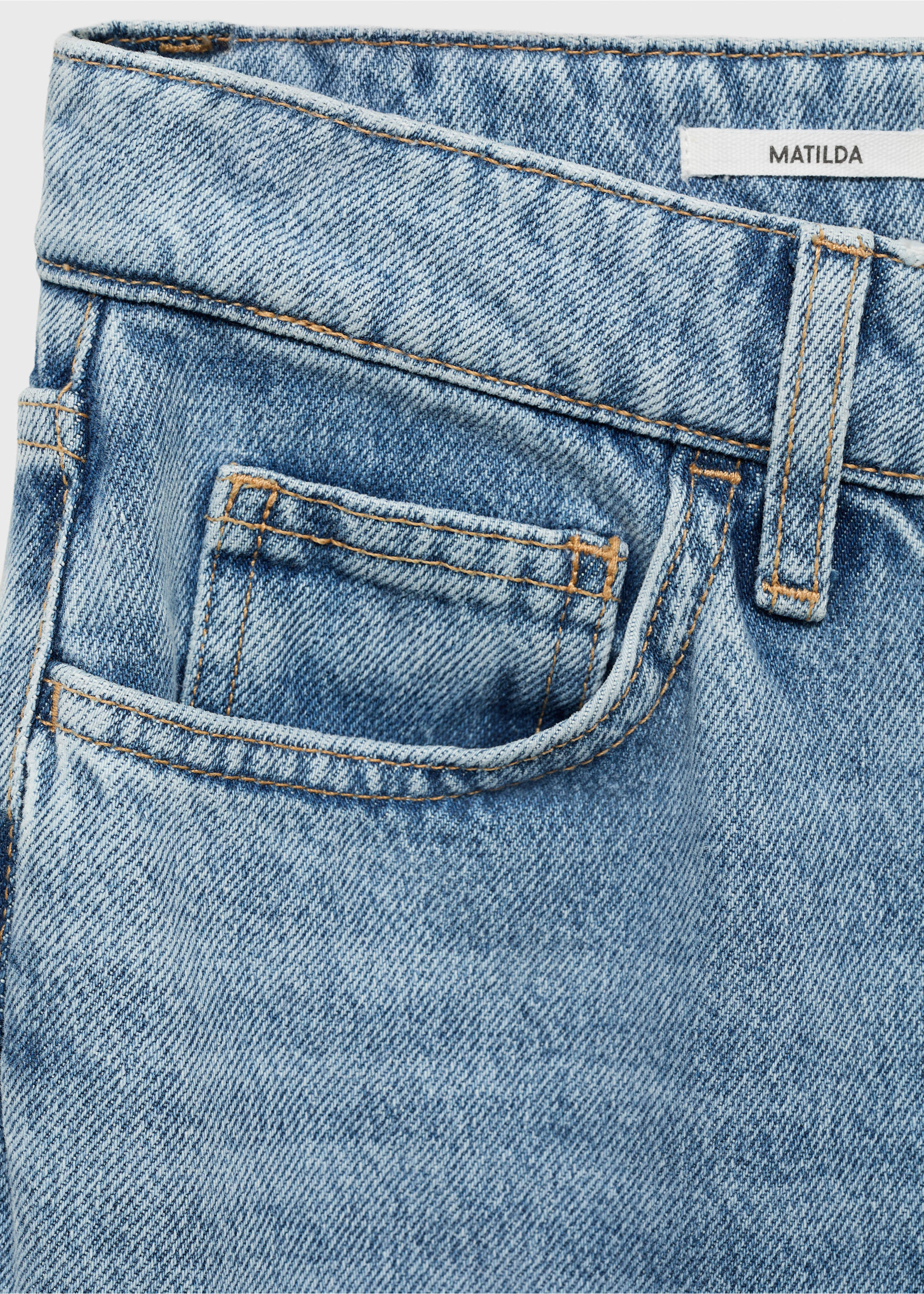 Matilda medium-rise straight-fit jeans - Details of the article 0, Medium Blue. Ref: 17051285-00.