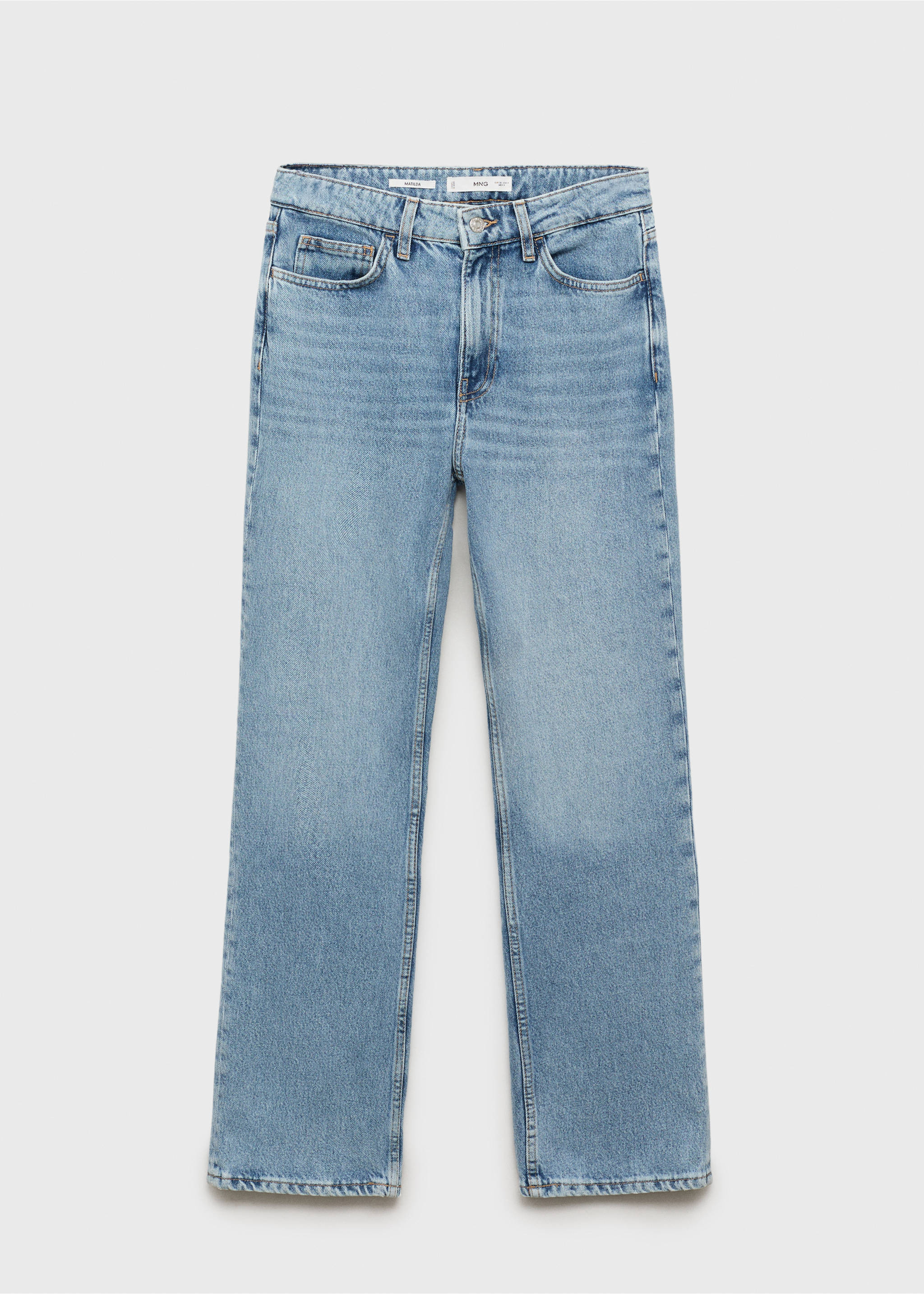 Matilda straight-fit mid-rise jeans - Artikel zonder model, Middenblauw. Ref: 17051285-00.