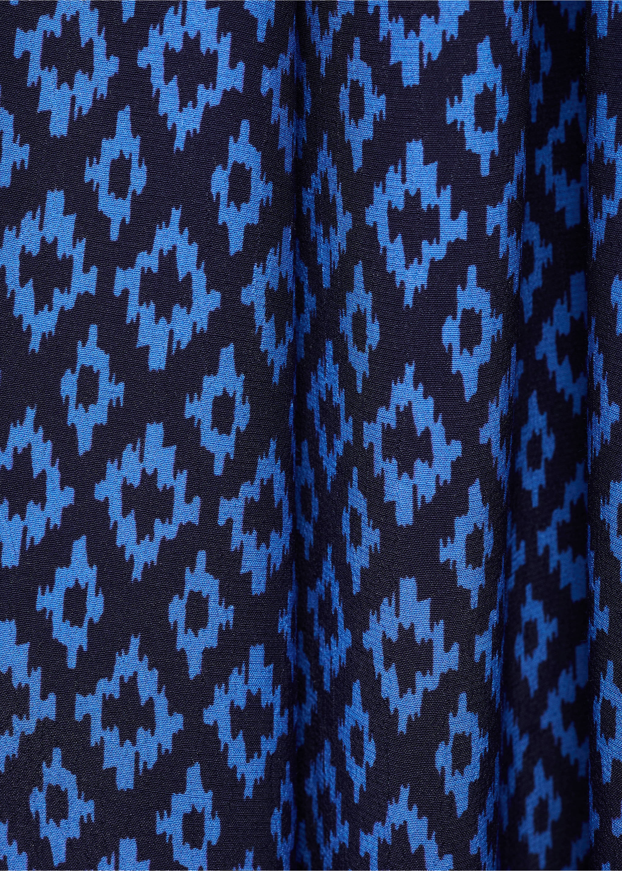 Flowy printed dress - Details of the article 0, Navy. Ref: 17051289-00.