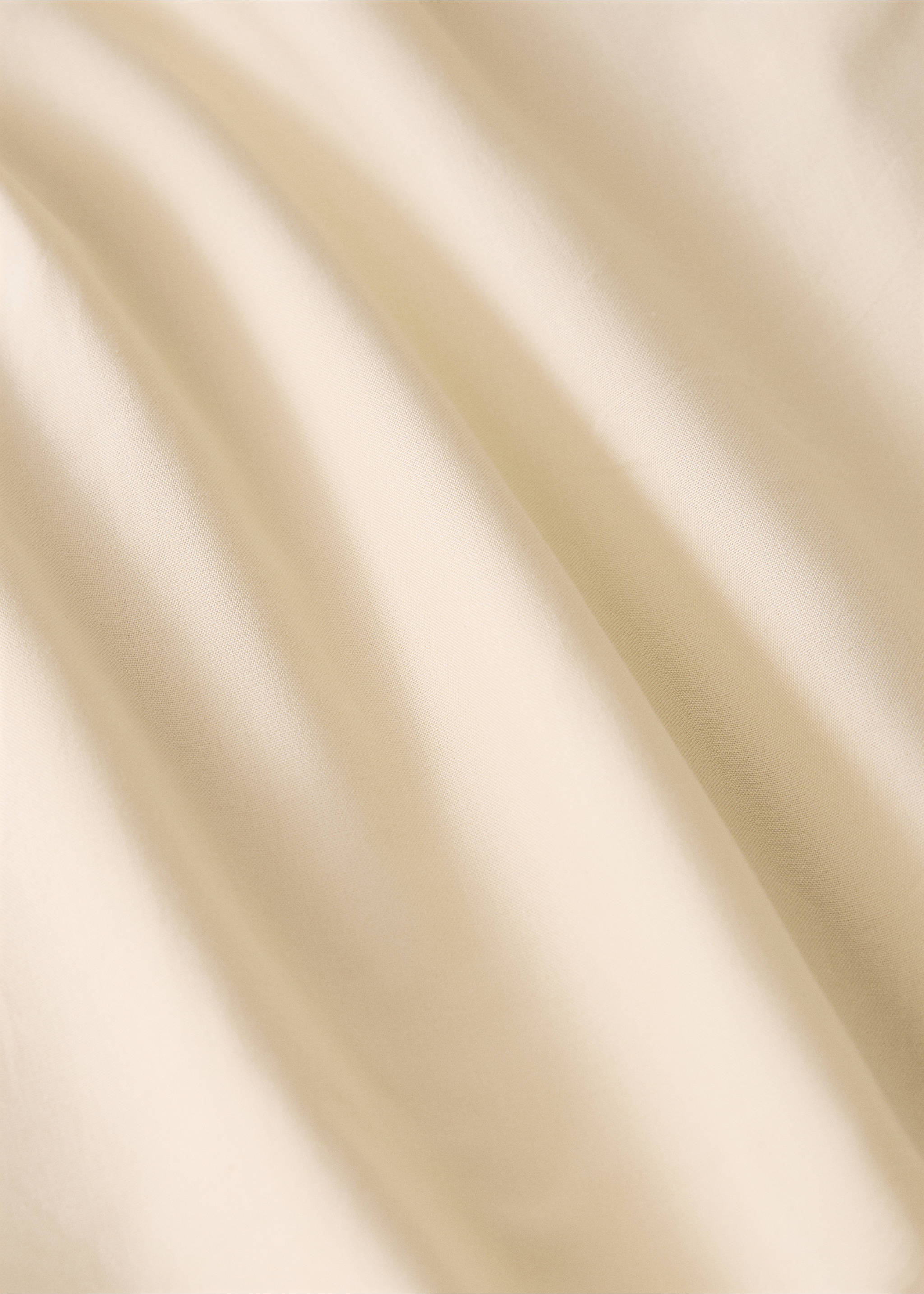 Percale cotton fitted sheet for 150/160 cm bed - Details of the article 2, Vanilla. Ref: 17051545-00.