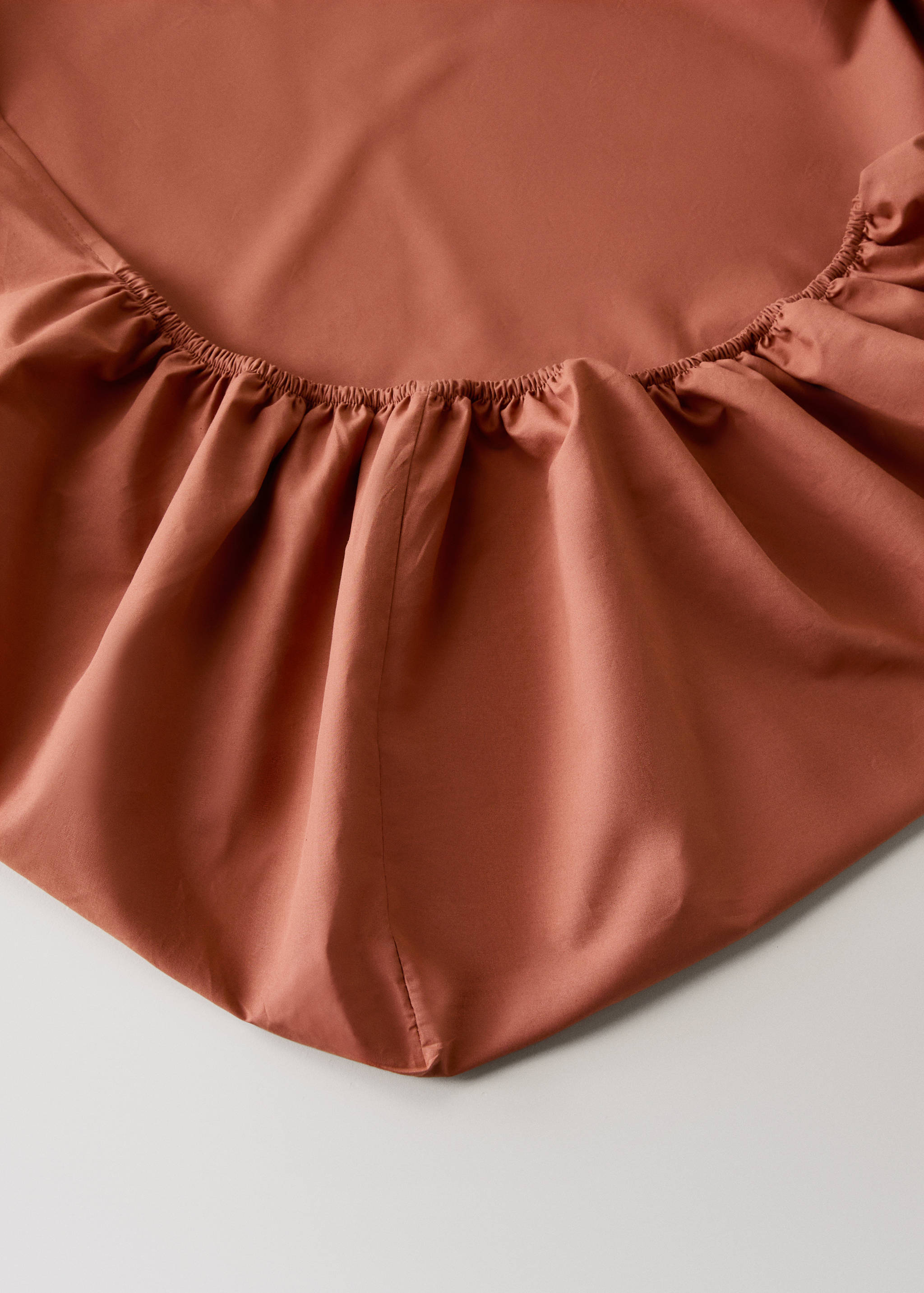 Percale cotton fitted sheet for 150/160 cm bed - Details of the article 1