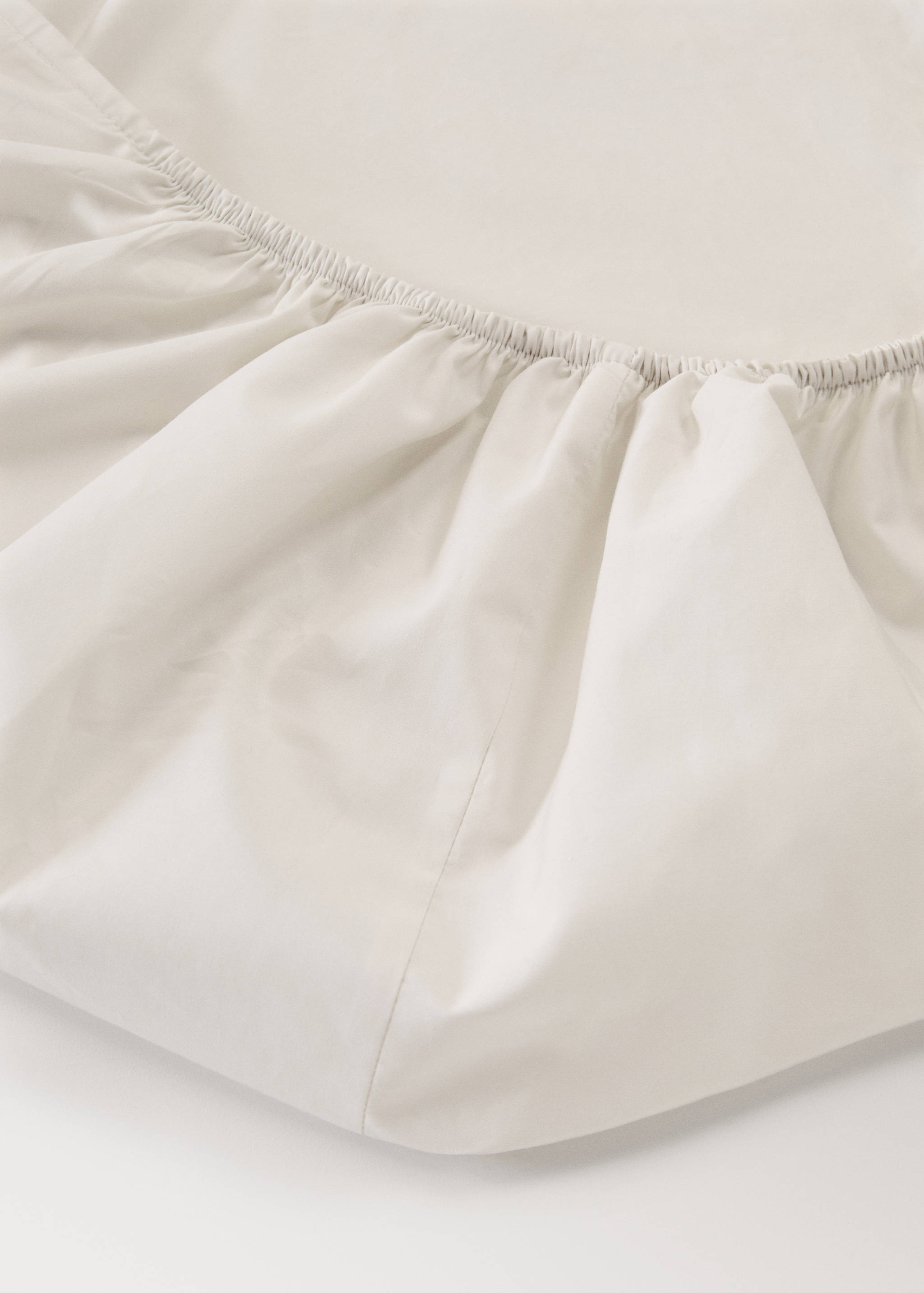 300-thread count percale cotton fitted sheet for 90 cm bed - Details of the article 1