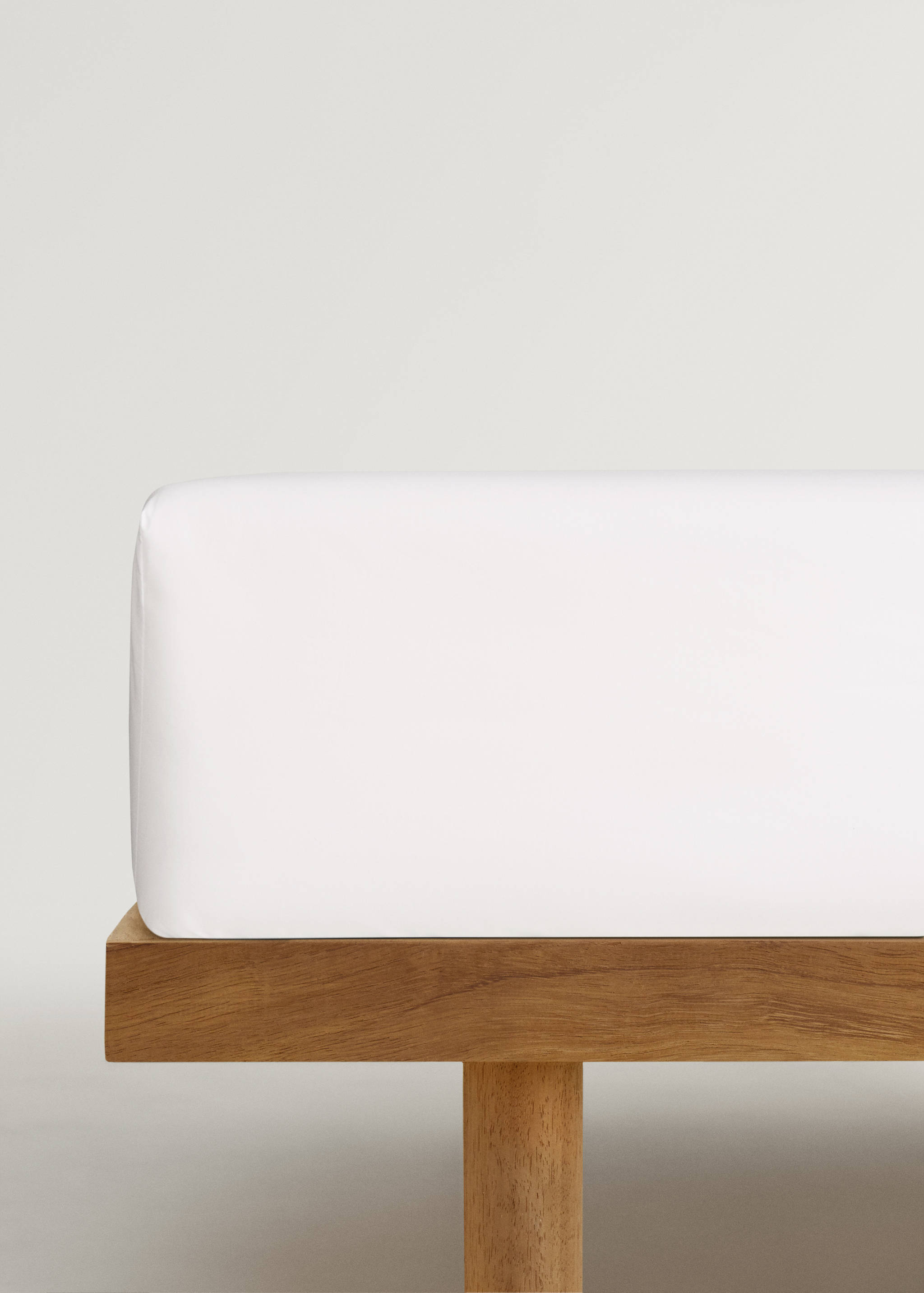 300-thread count percale cotton fitted sheet for 90 cm bed - Article without model