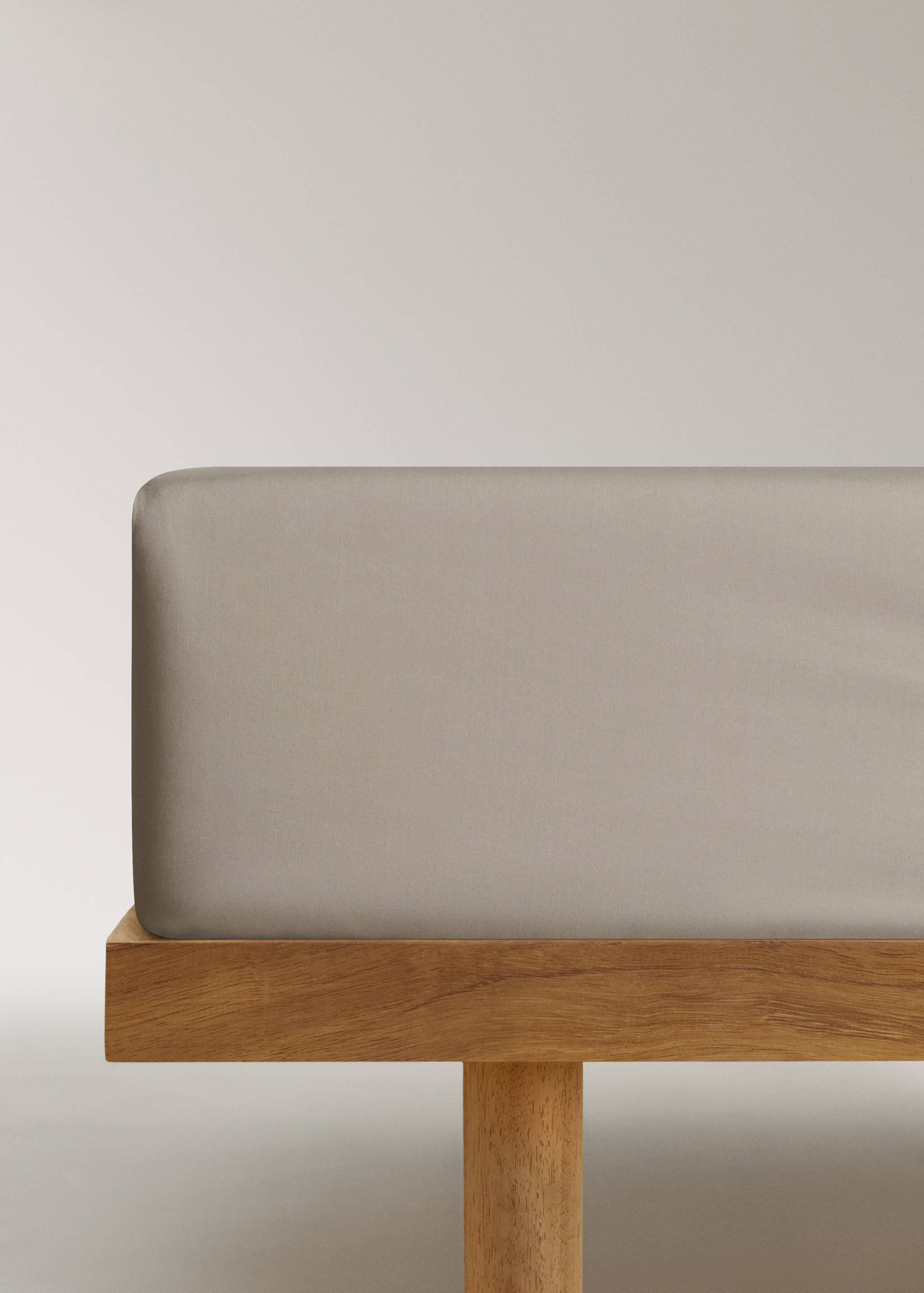 300-thread count percale cotton fitted sheet for 90 cm bed - Article without model