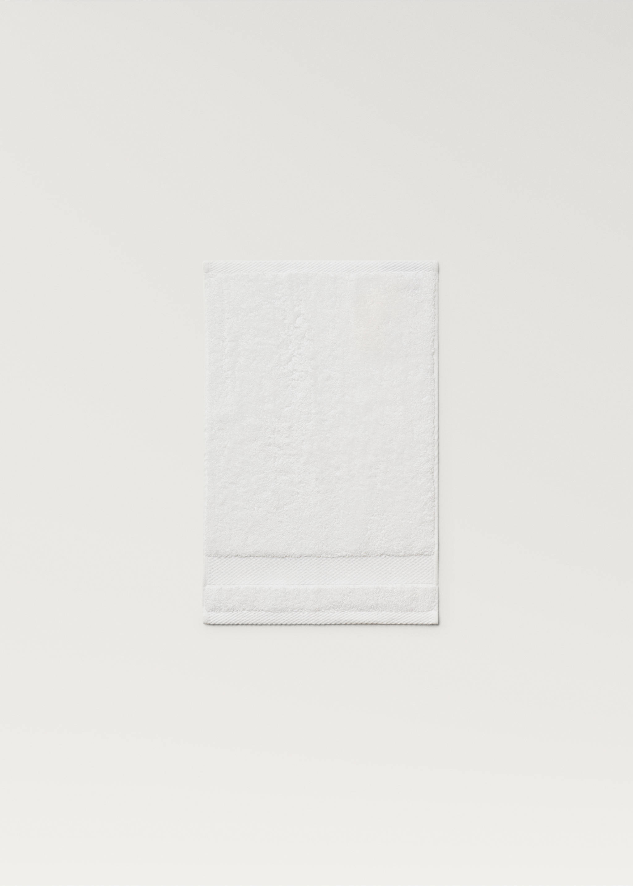 Extra-soft cotton face towel - Details of the article 3, White. Ref: 17051563-00.