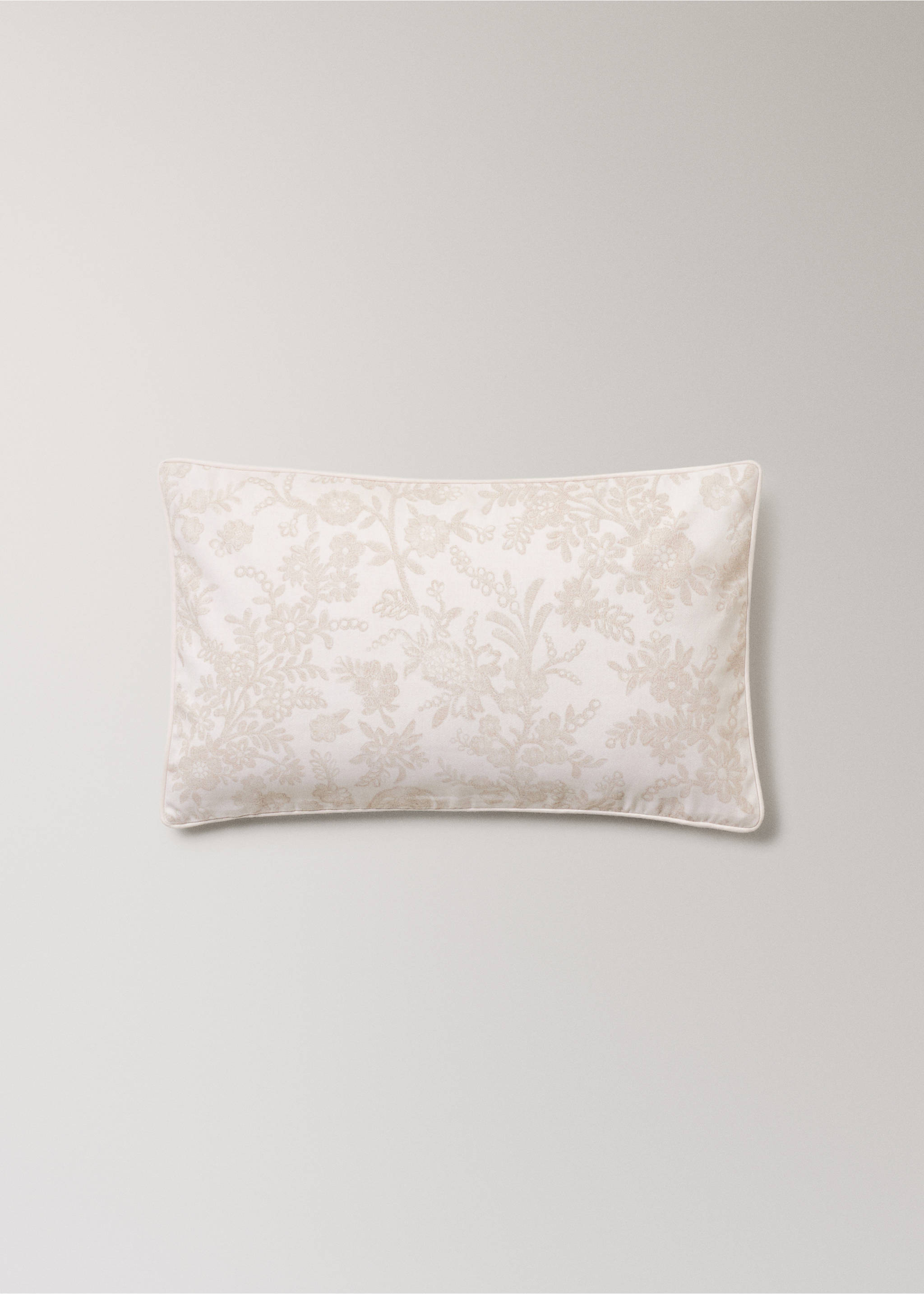 Povlak na polštář 100% bavlna s květinovým vzorem 30x50cm - Zboží bez modelu, Vanilka. Ref: 17051583-00.