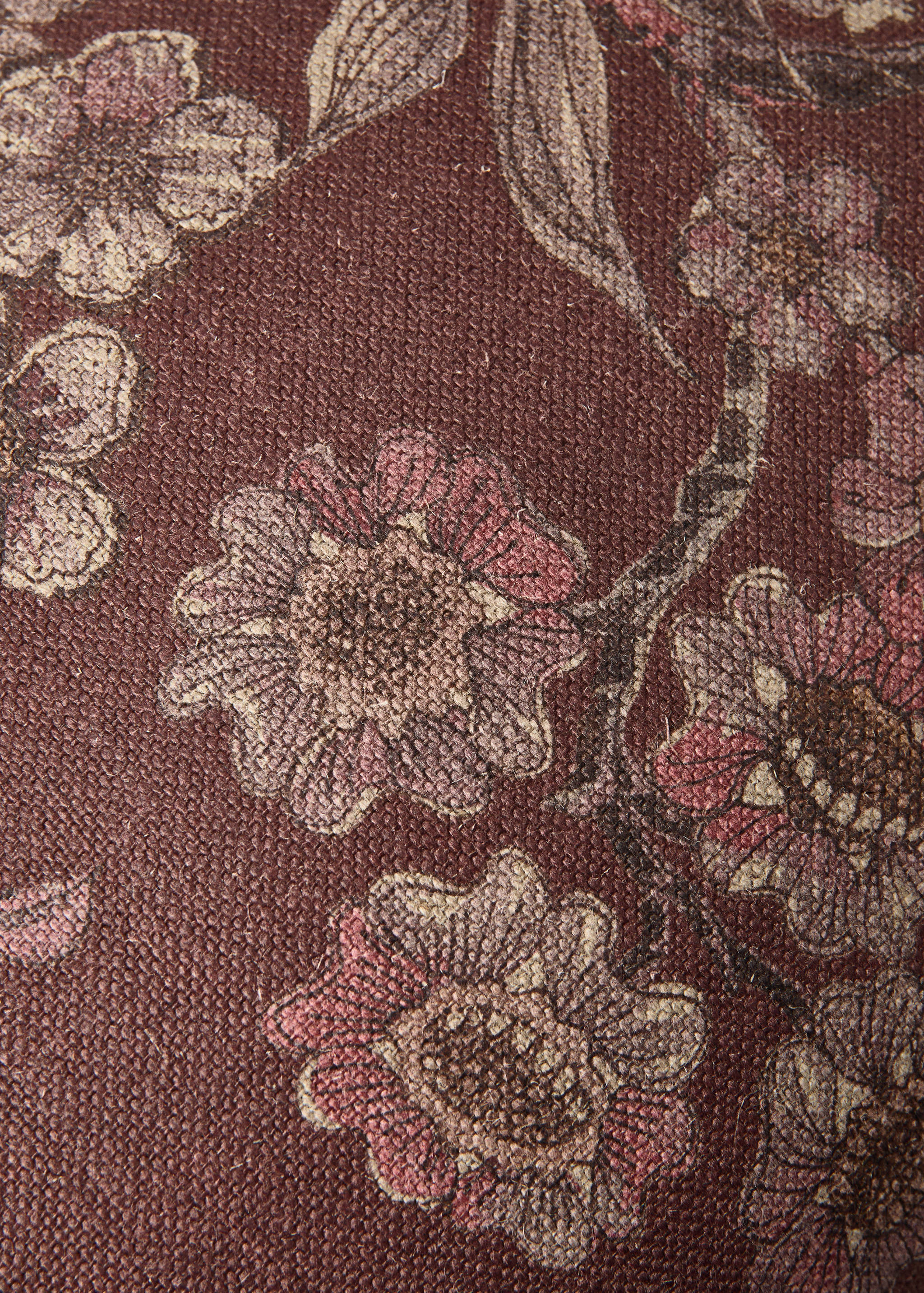 Lněný povlak na polštářek s květinovým vzorem 40x60 cm - Detail zboží 3