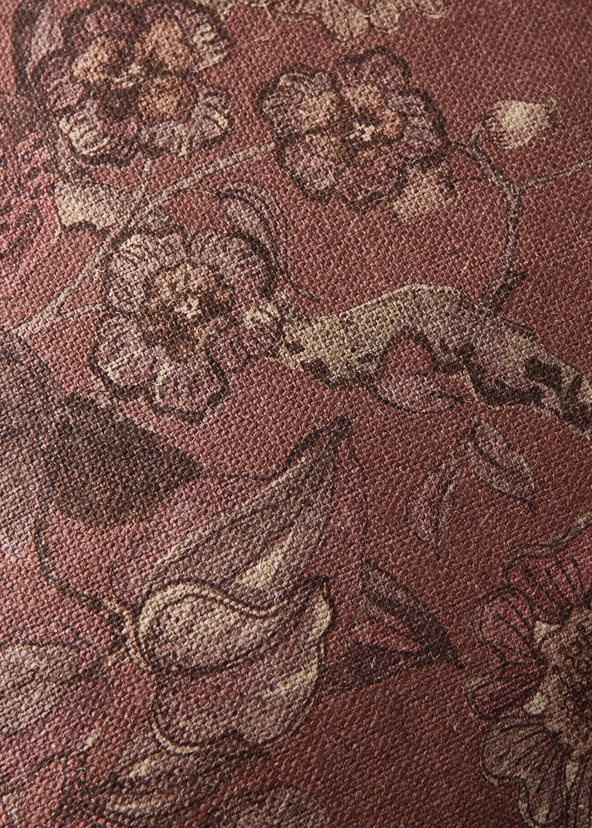 Povlak na polštářek ze lnu s květinovým vzorem 50x50 cm - Detail zboží 3