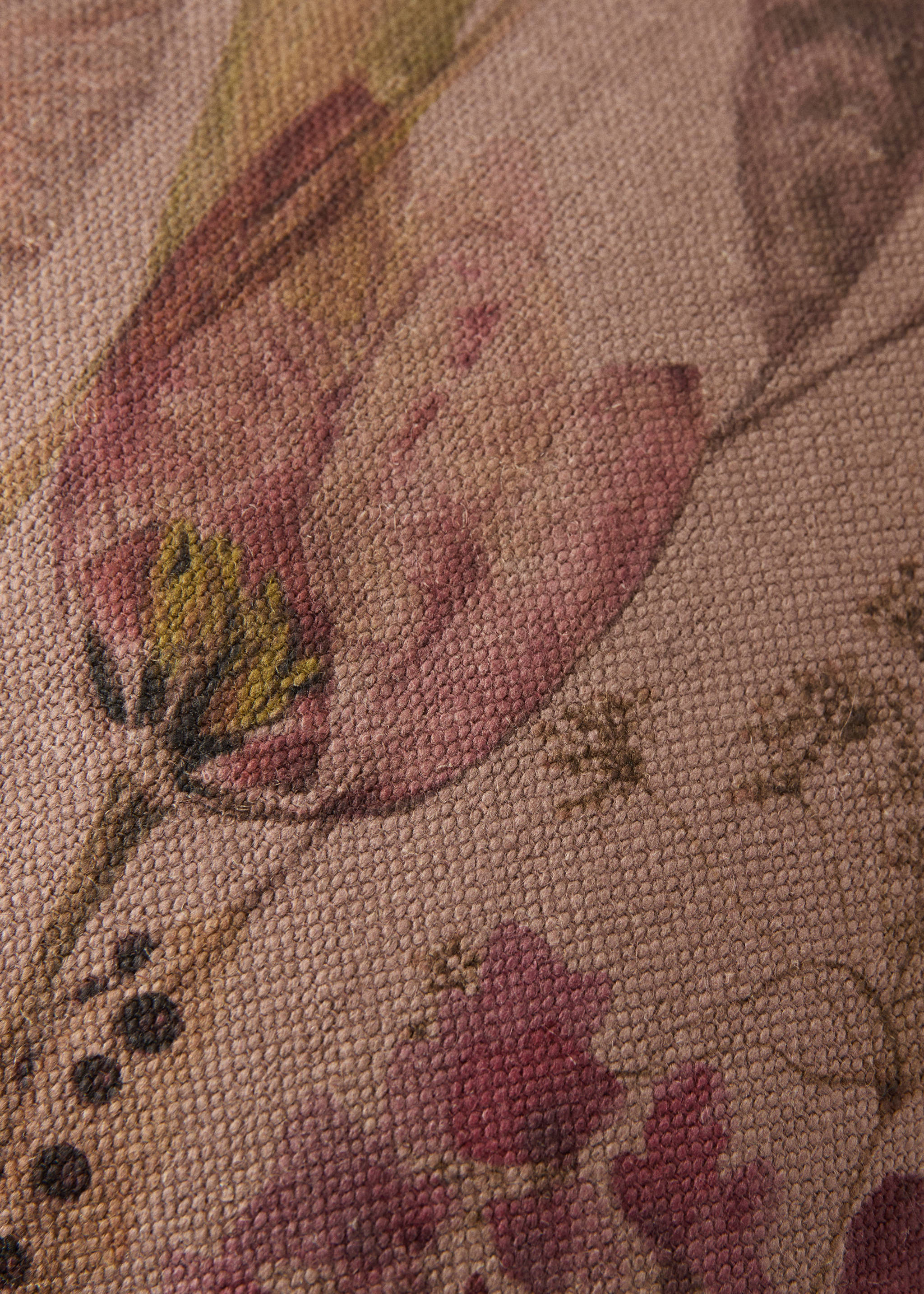 Λινή μαξιλαροθήκη με floral σχέδιο 50x50 εκ. - Λεπτομέρεια του προϊόντος 4