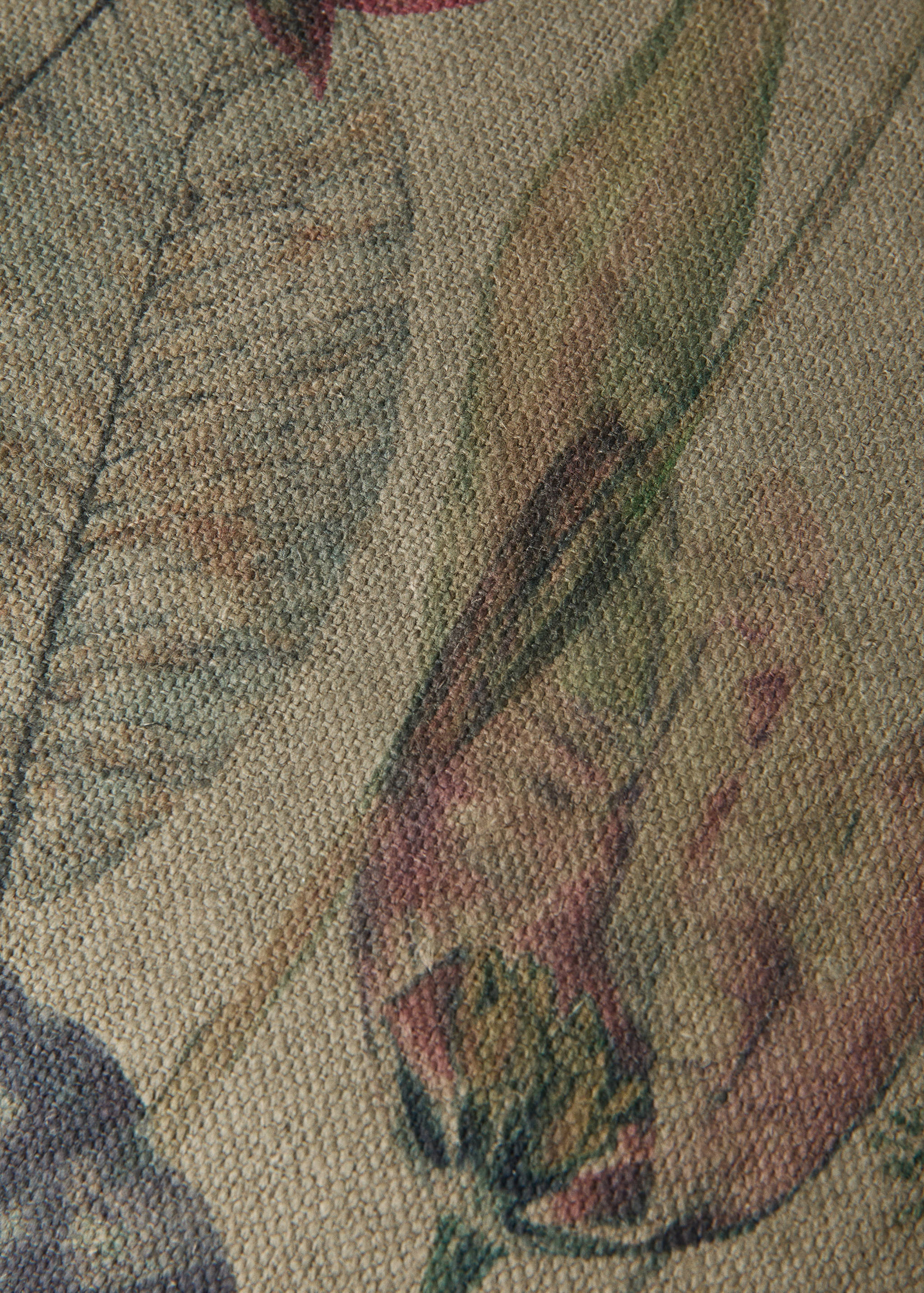 Λινή μαξιλαροθήκη με floral σχέδιο 50x50 εκ. - Λεπτομέρεια του προϊόντος 4