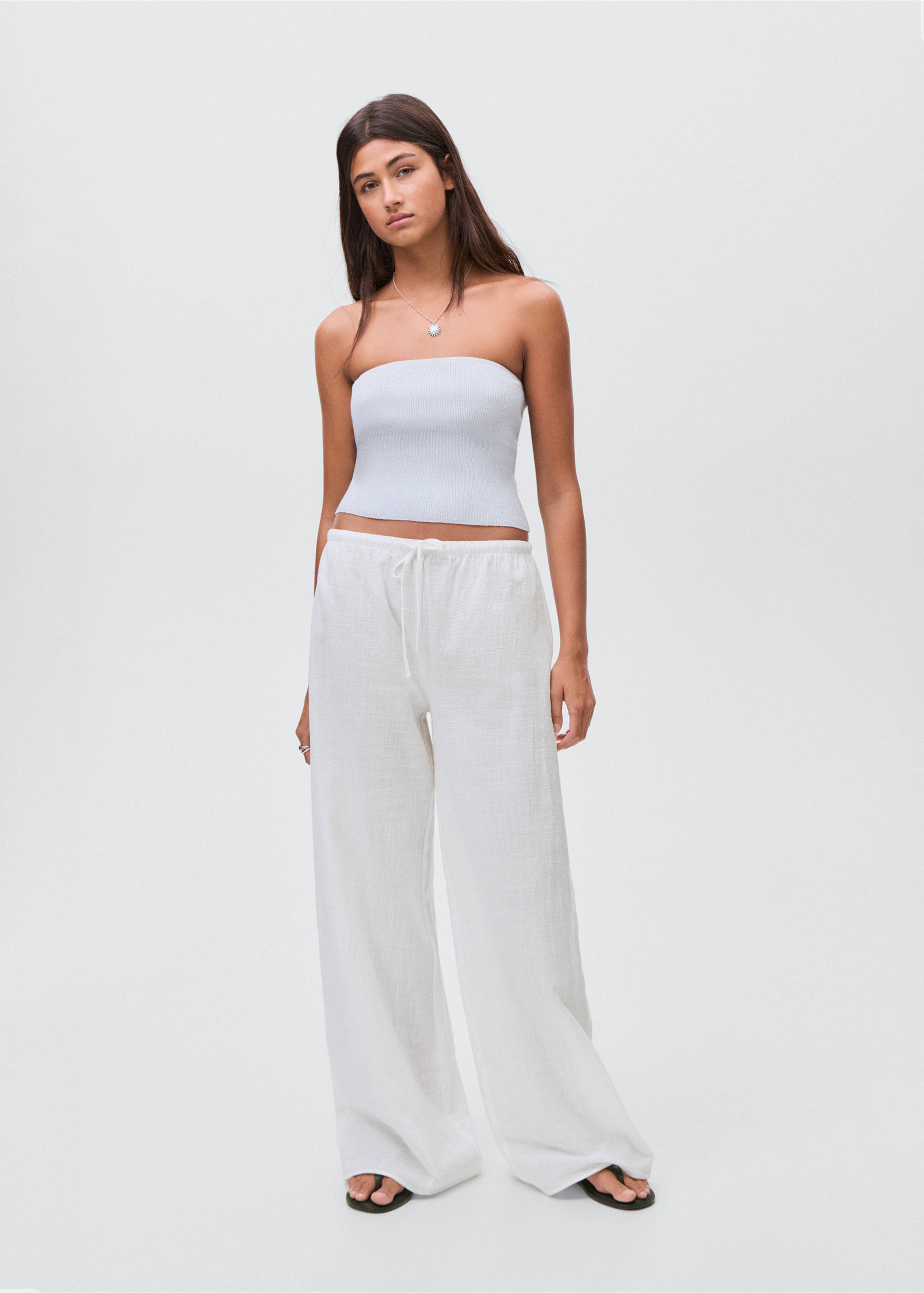 Organic cotton trousers - General plane, Off White. Ref: 17052040-00.