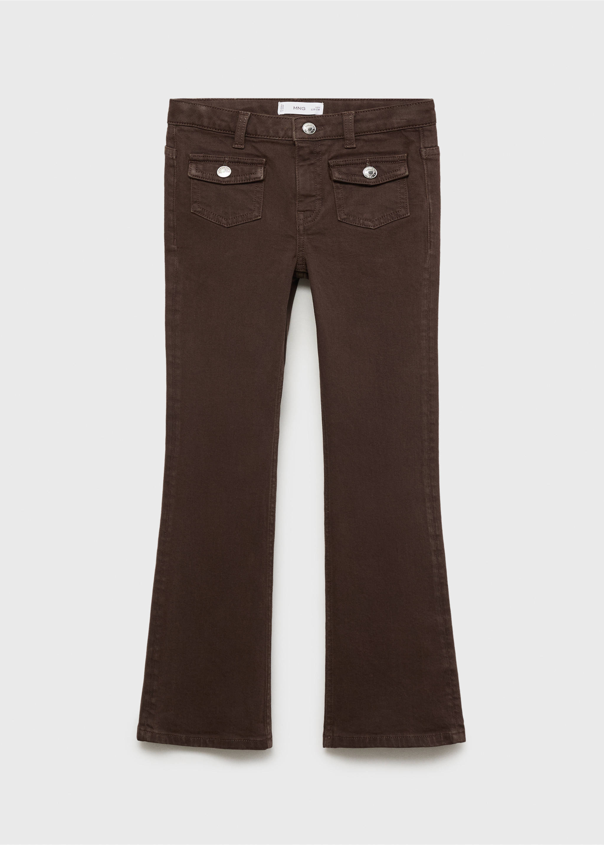 Flared jeans with pocket - Article without model, Chocolate. Ref: 17052535-00.