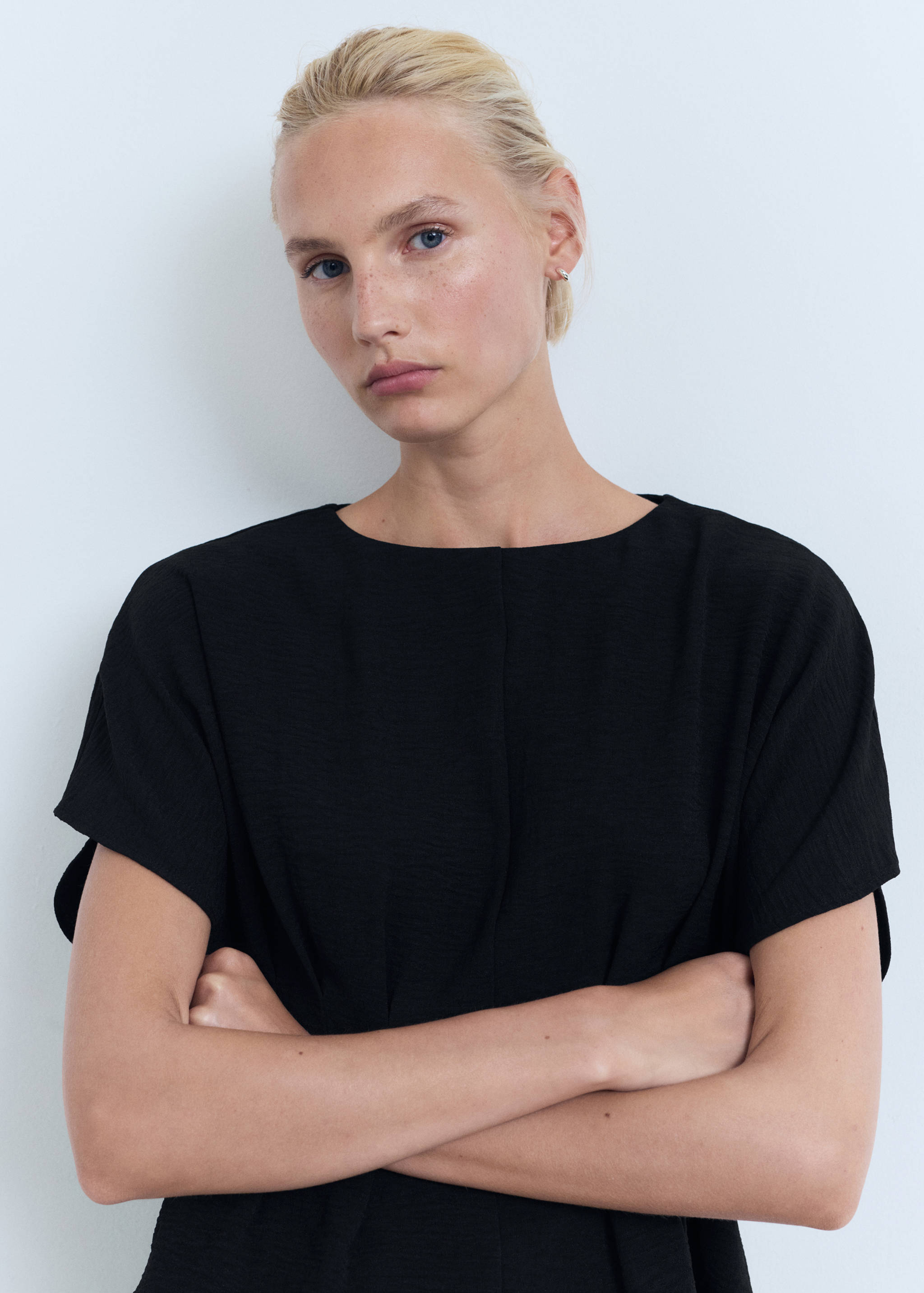 Fitted peplum blouse - Medium plane