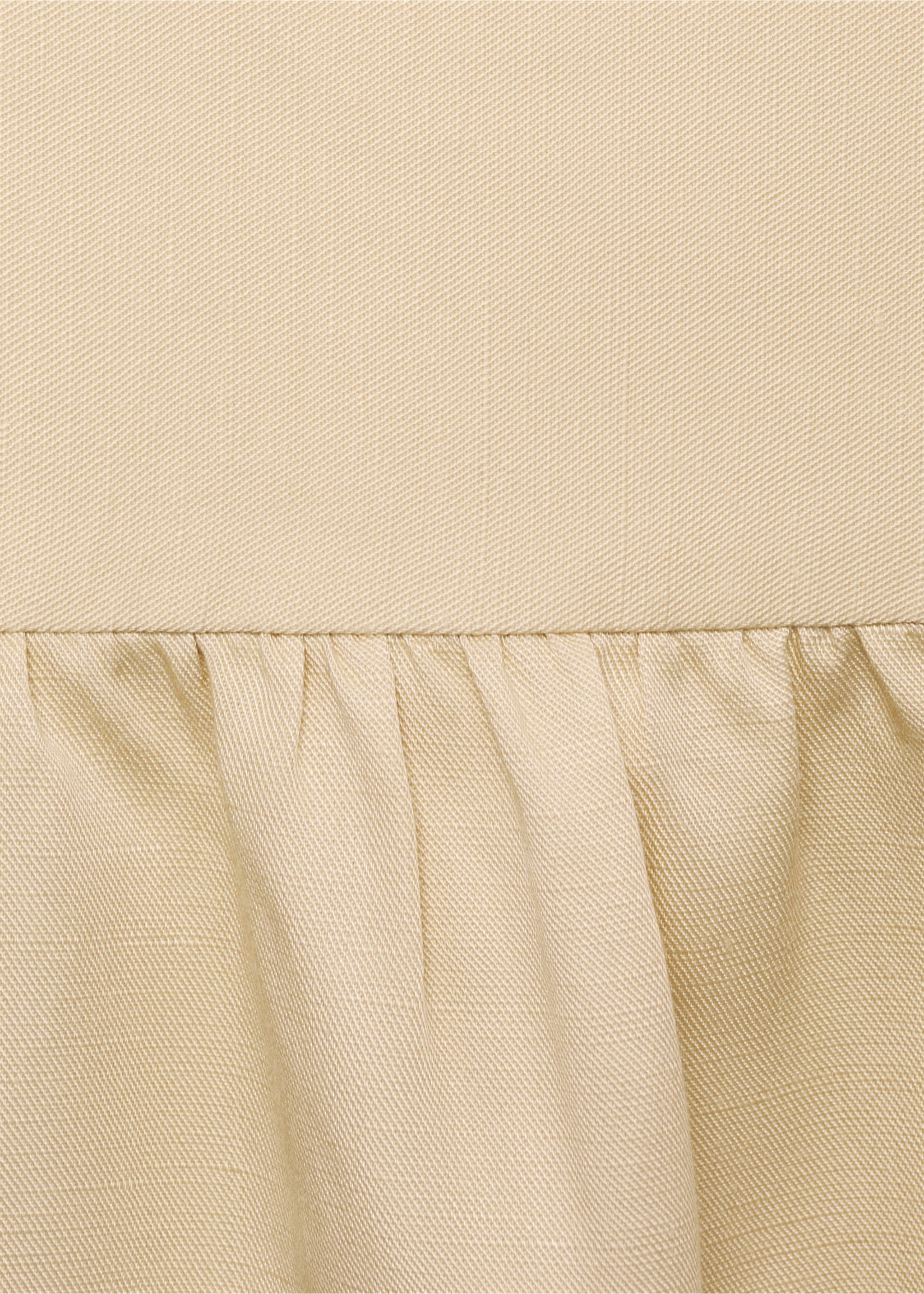 Midi-skirt with frayed ends - Details of the article 8, Pastel Yellow. Ref: 17052537-00.