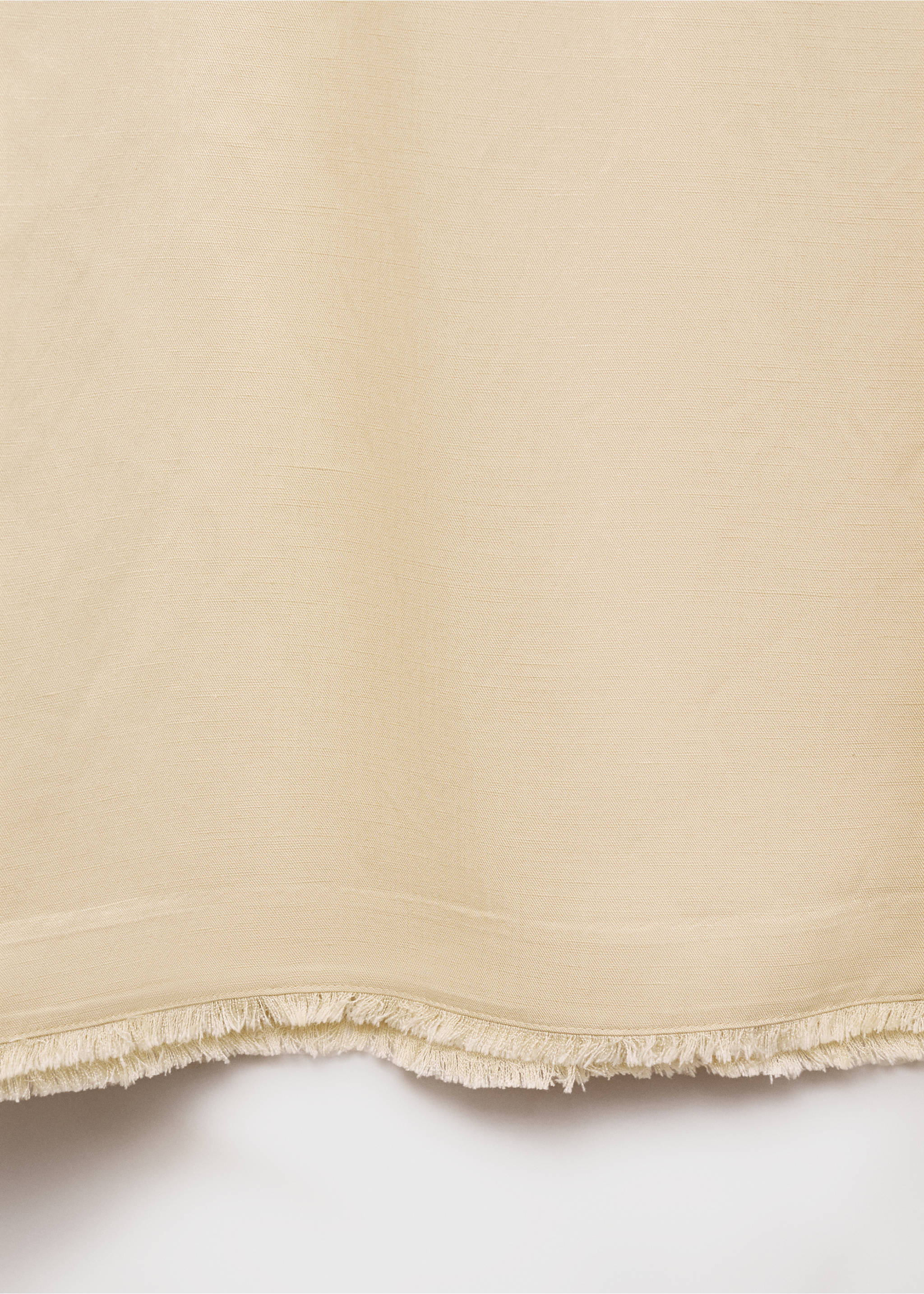 Midi-skirt with frayed ends - Details of the article 0, Pastel Yellow. Ref: 17052537-00.