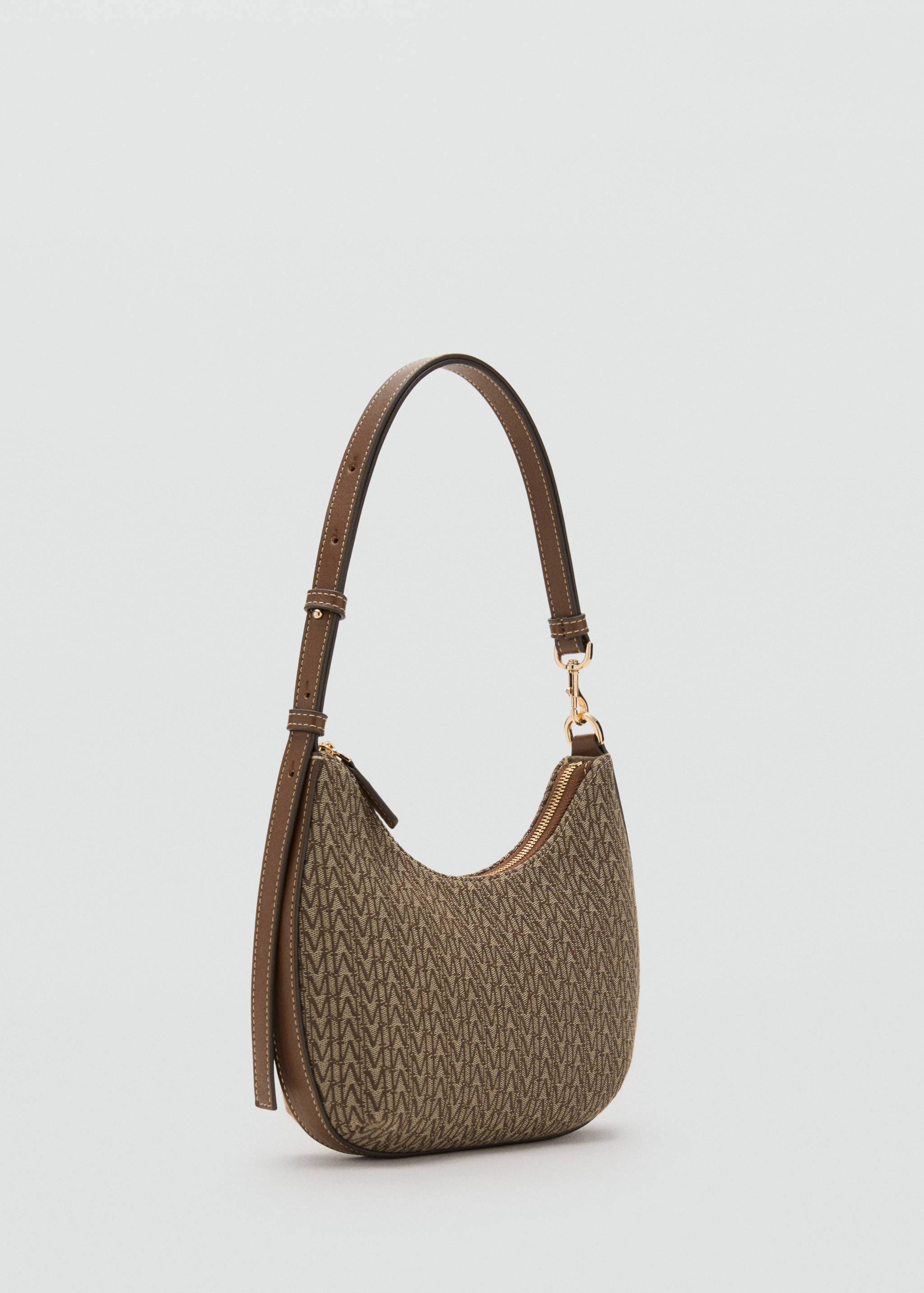 Logo-Jacquard-Schultertasche - Mittlere Ansicht