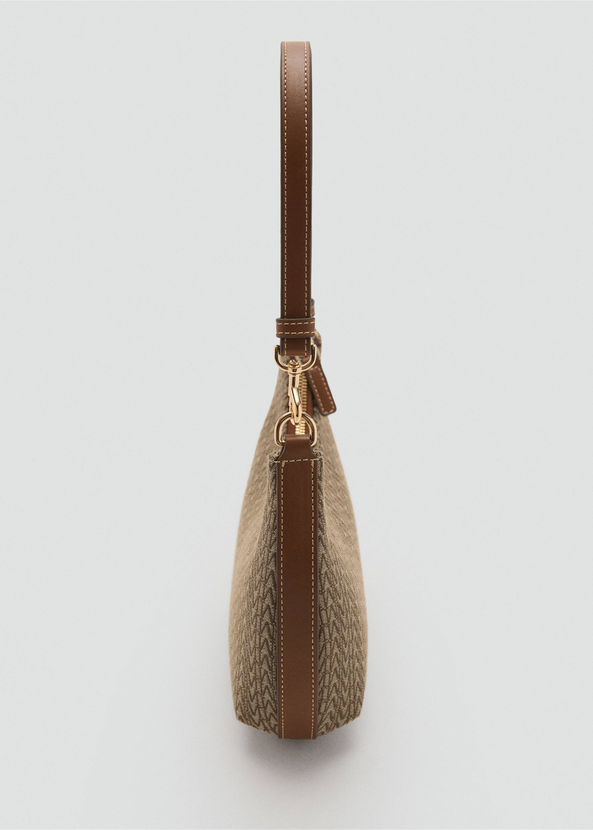 Logo-Jacquard-Schultertasche - Detail des Artikels 1, Schokolade. Ref: 17052539-00.