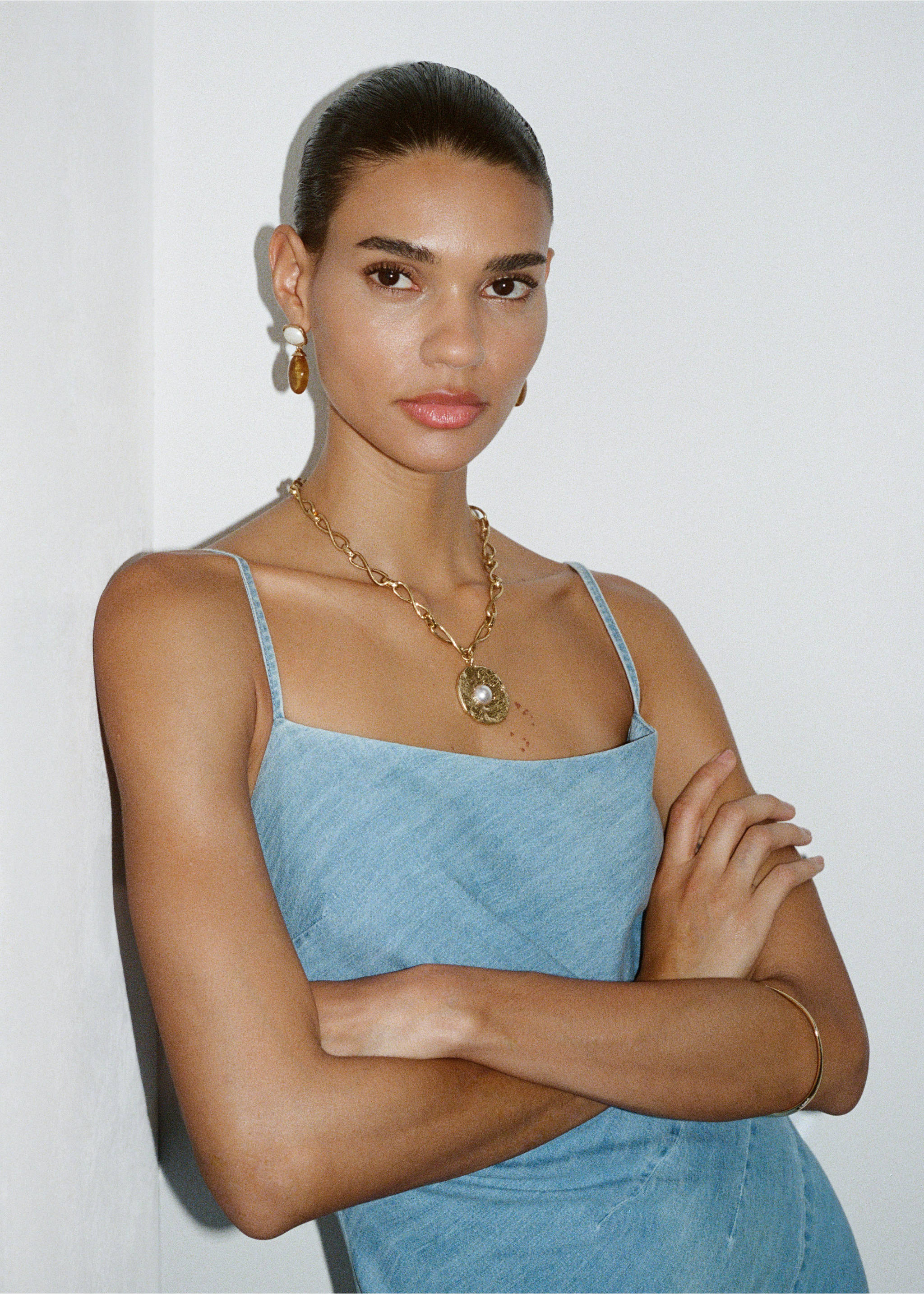 Collar colgante circular combinado - Detalle del artículo 6, Oro. Ref: 17052547-00.