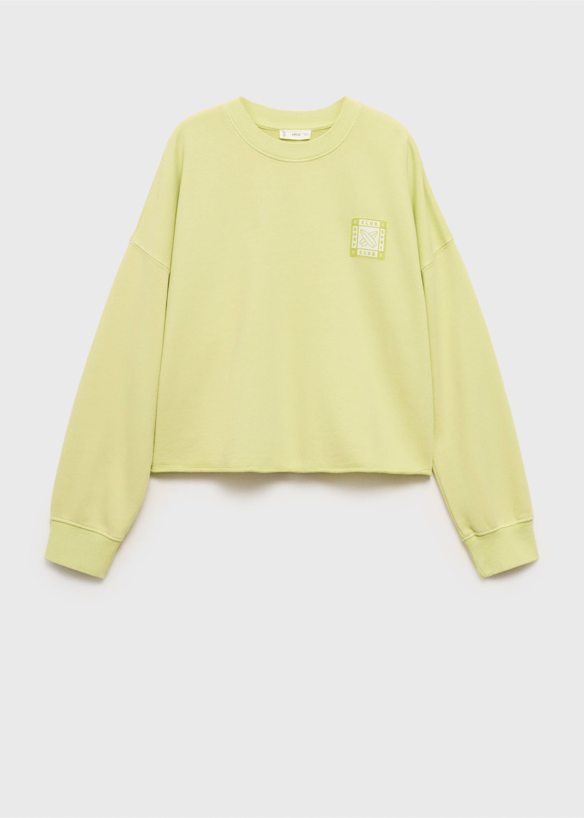 Oversized printed sweatshirt - Article without model, Lime. Ref: 17052897-00.