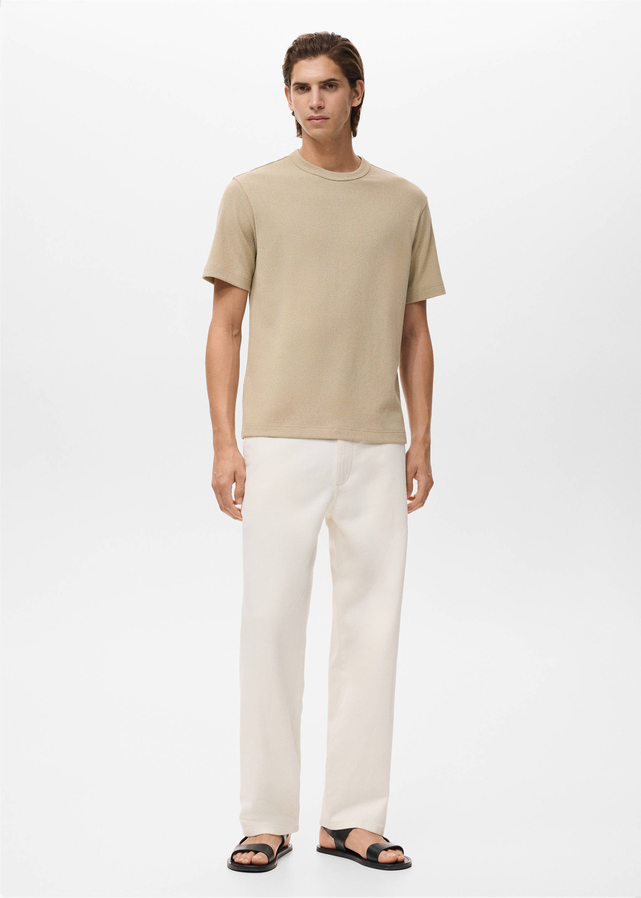 Shirt aus Feinstrick - Allgemeine Ansicht, Beige. Ref: 17052899-00.
