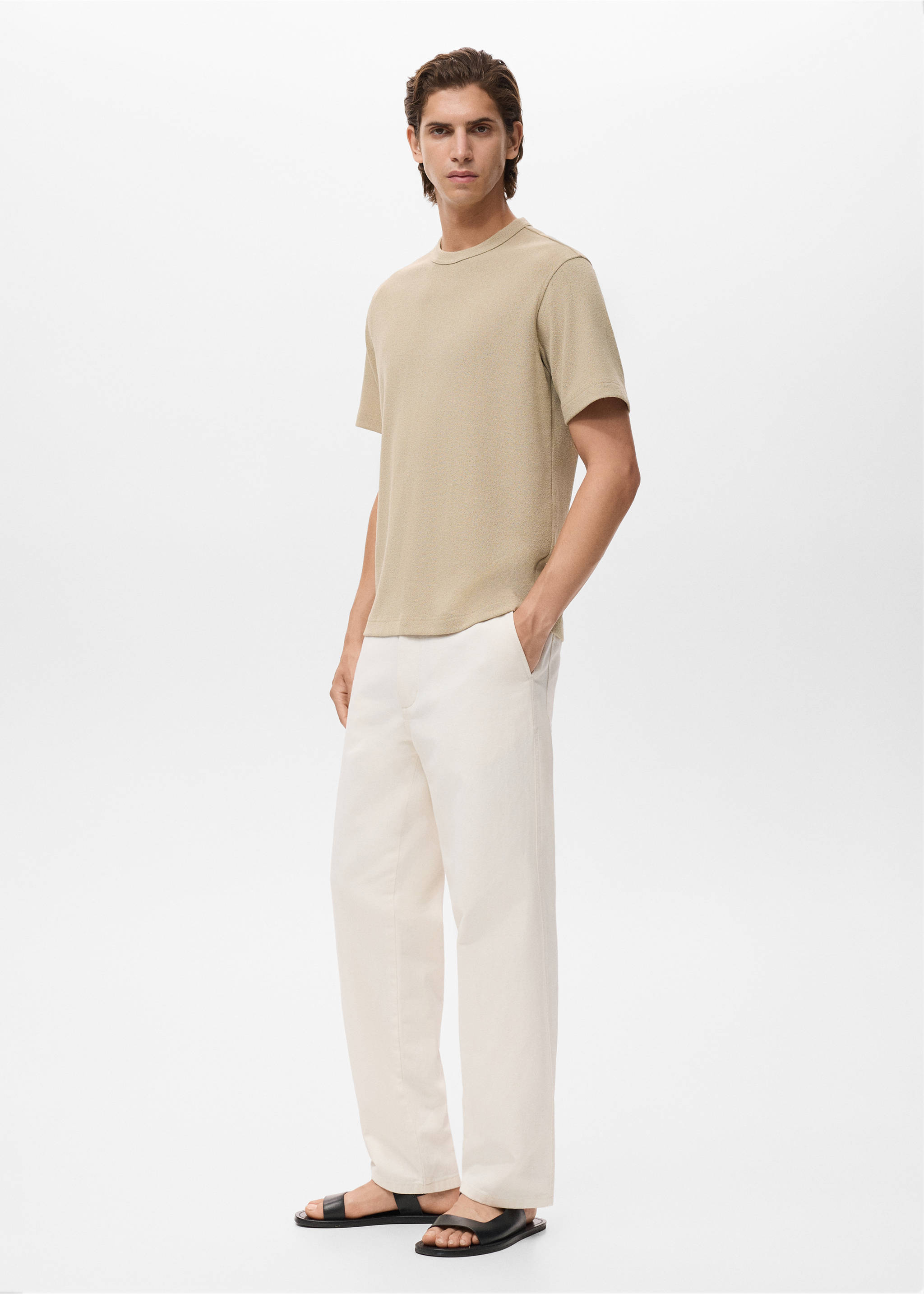 Shirt aus Feinstrick - Detail des Artikels 2, Beige. Ref: 17052899-00.